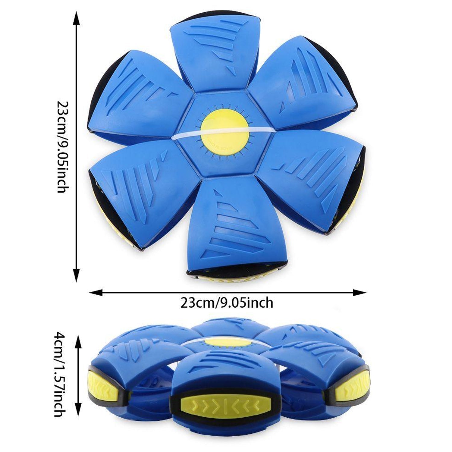 8039 Football Flat Throw Disc - with 3 LED Light Flying Toys