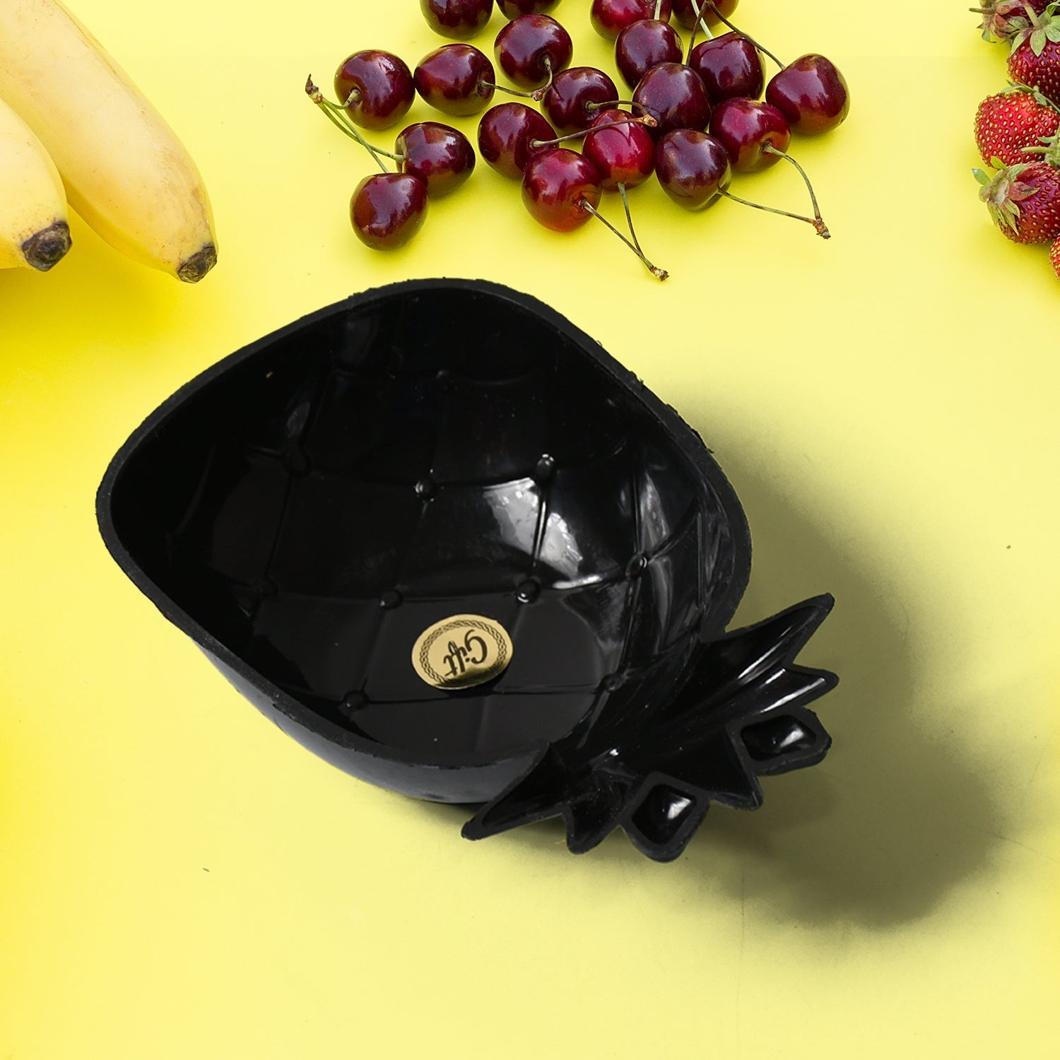 8245 Pine Party Ceramic Tea / cups / Mug Set With Pineapple Shape Serving Bowl Milk Cup, Coffee Cup, Tea Cup, Breakfast Cup, Drinking Mug or Outdoor for Household, Gift for Birthday, Wedding Party (5 Pcs set)