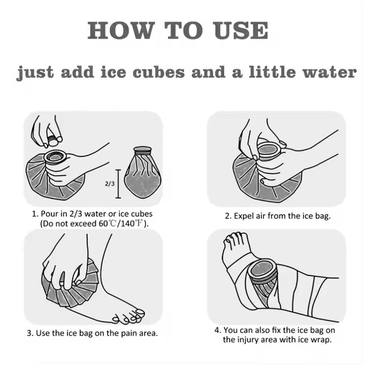 12984 Pain Reliever Ice Bag Used To Overcome Joints Pain In Body (16CM)