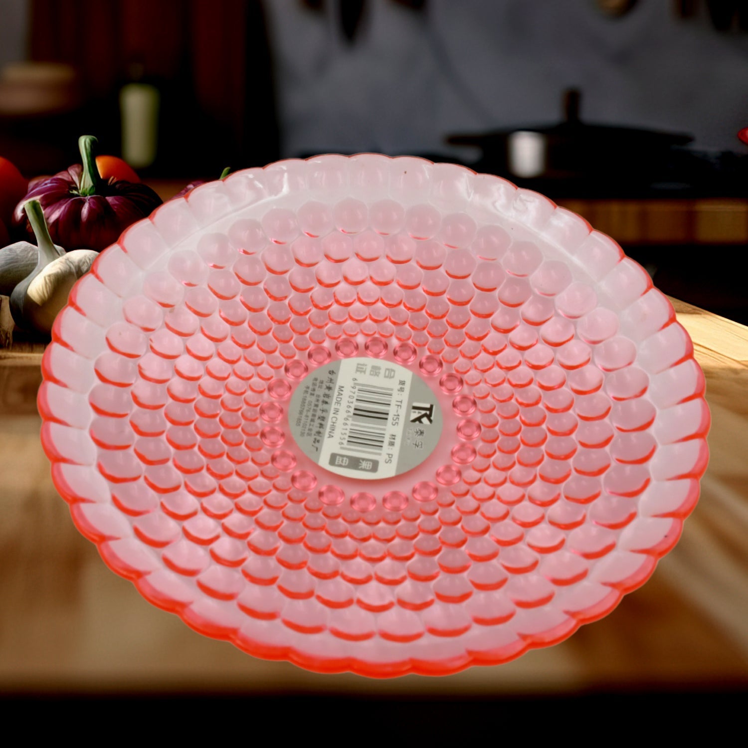 Round Plastic Dinner Plate / Tray / Snacks / Breakfast Plate friendly Plastic Plate for Kids Party Supplies Birthday Holiday Party Dinnerware Supplies (1 Pc)