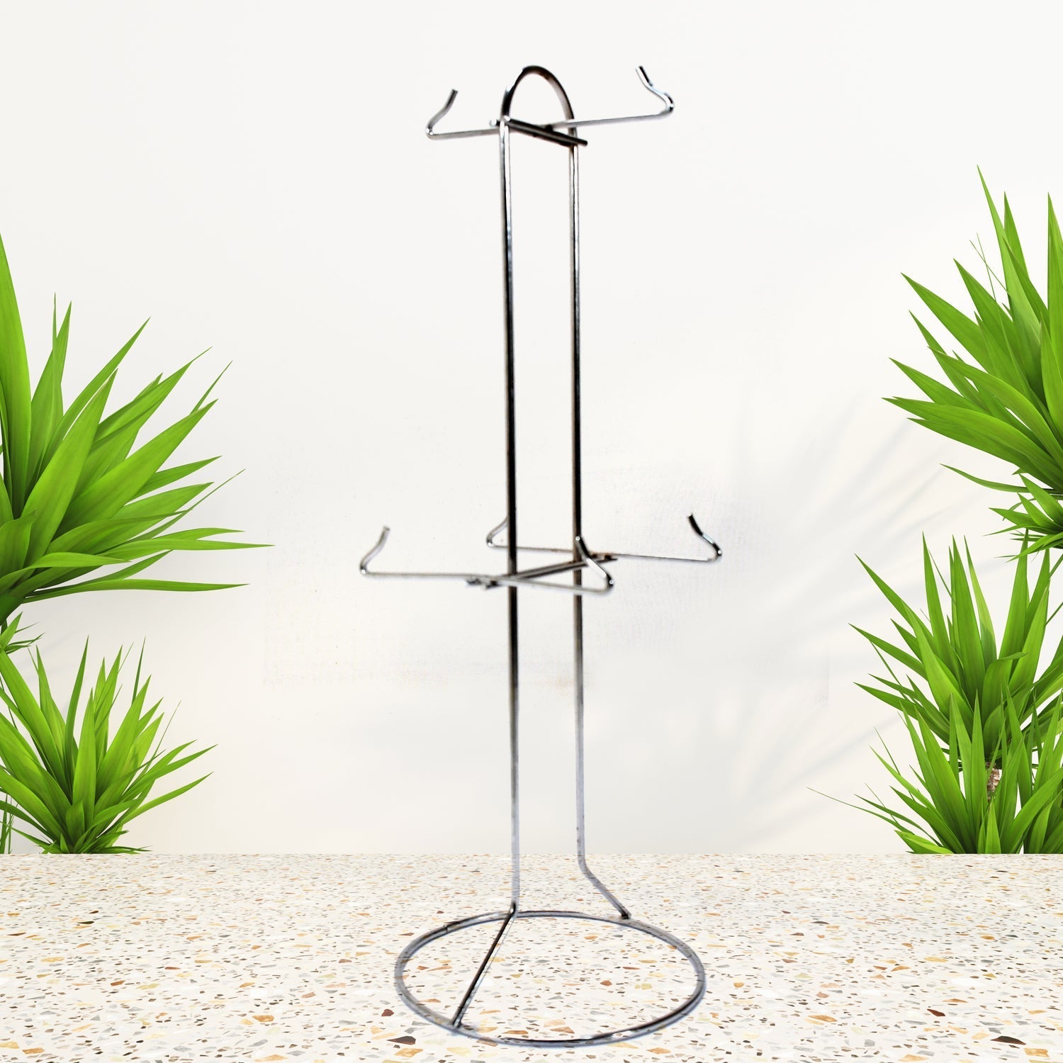5251 Stainless Steel Kitchen Size Cup Stand Steel Cup Stand with 6 Hooks for Cups