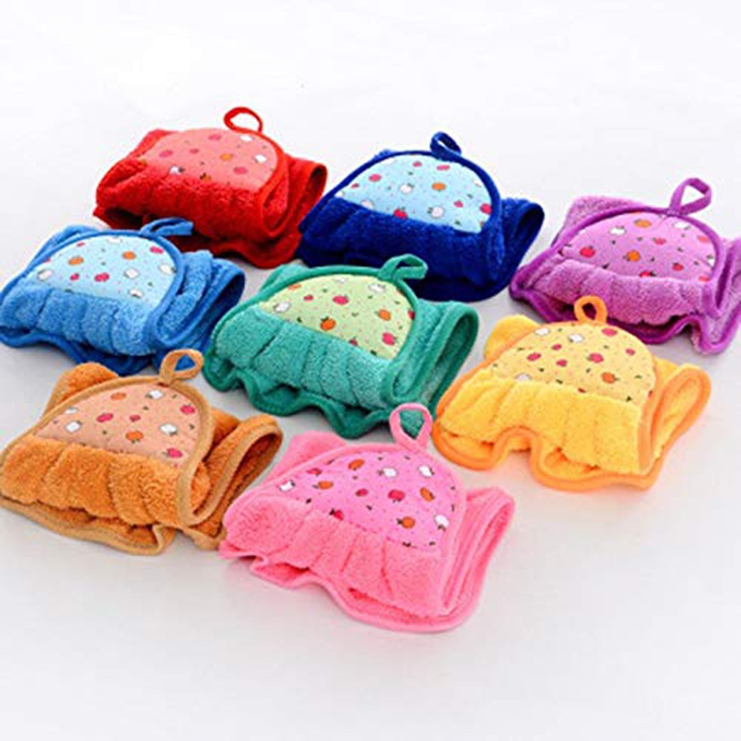 6203 Microfiber wash Basin Hanging Hand Kitchen Towel Napkin Microfiber Cloth Cartoon Animal Hanging Dishcloths Kitchen Accessories ( 1pc )