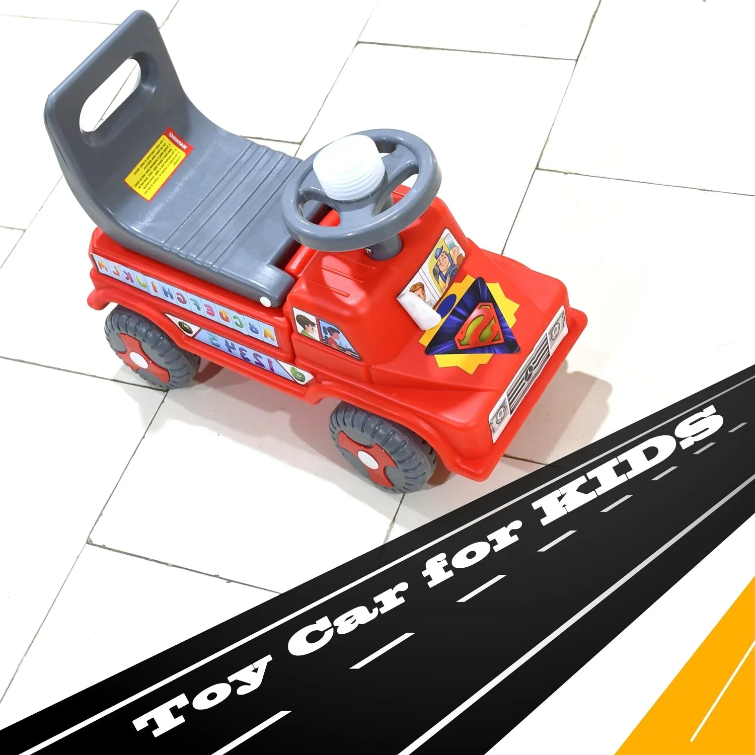 4323 Baby Ride on Push Car for Kids | Kids Baby Big Car Ride on Toy with Backrest Musical Horn For Children Kids Toy Ride-on, Truck, Etc Suitable for Kids Boys / Girls | Ride on Baby Car for Kids to Drive Boys, Girls