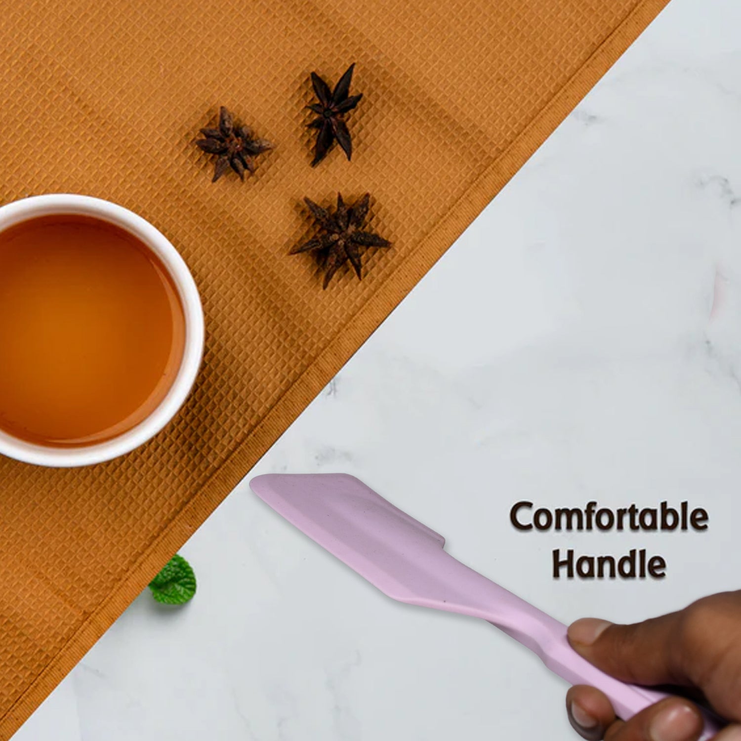 5392 Silicone Spatula Heat-Resistant Cake Decorating Scraper, Mini Spatula Scraper Spreader in Lavender.