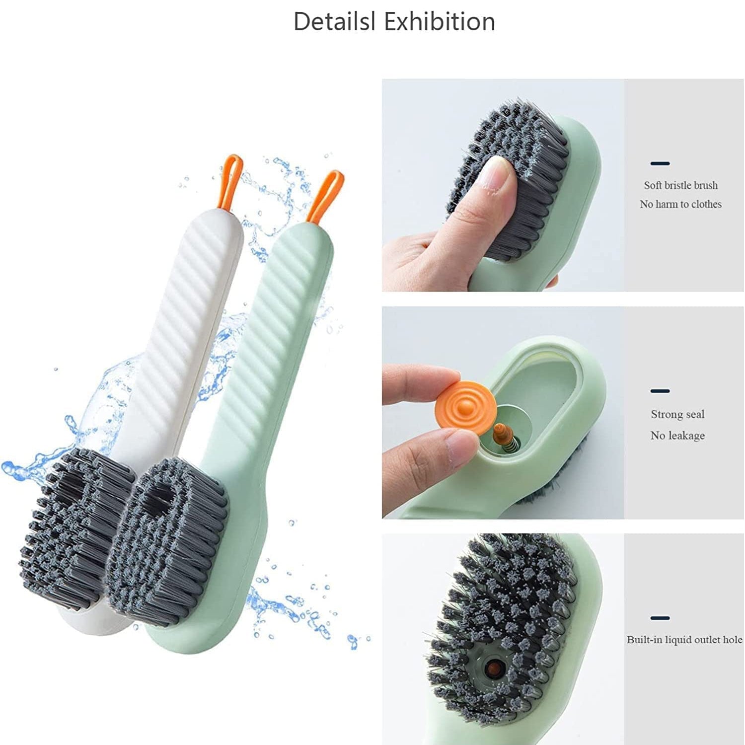 17928 Multifunctional Scrubbing Brush with Liquid / Soap Dispenser, Cleaning Brush with Liquid / Soap Dispenser, Shoe Brush for Cleaning, Cloth Cleaning Brush with Handle Liquid Shoe Brush For Shoe Clothes (1 Pc)