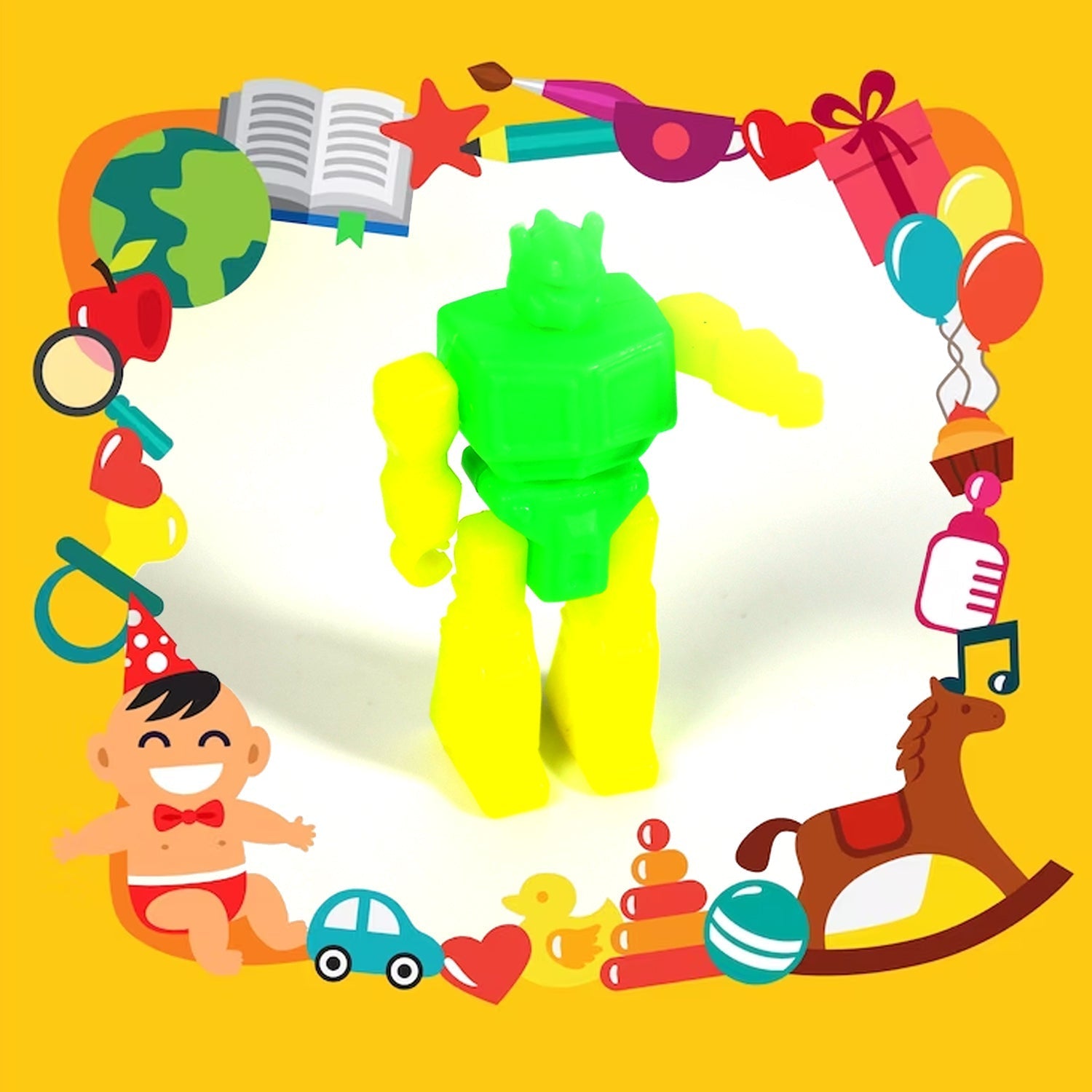 4489 20pc Mix All New Toy With Plastic Commander Container , Mix All Types Playing Toy For Kids