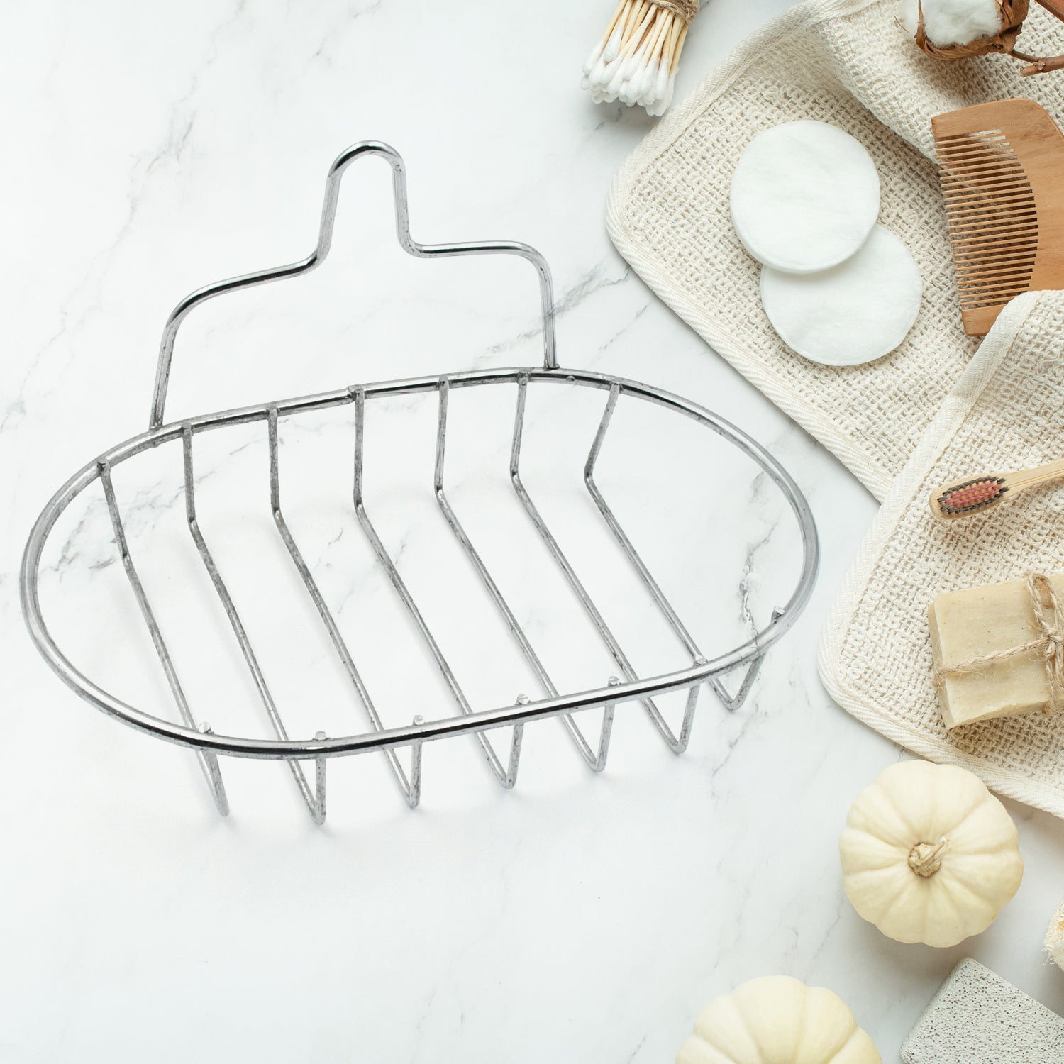 17637 Kitchen, Bathroom Stainless Steel, Soap Dish Holder Wall Hanging Soap Storage Rack