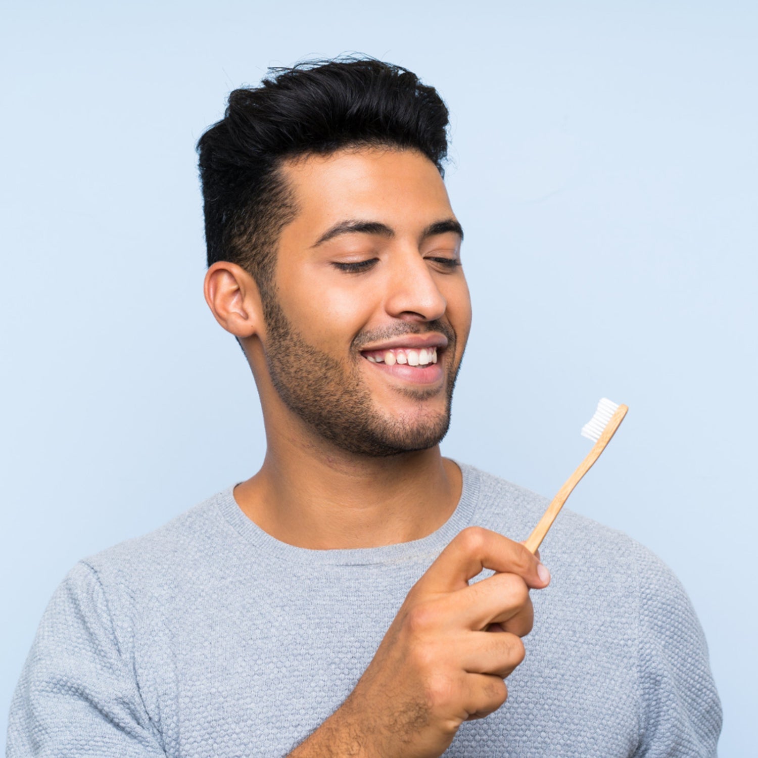 13079 Bamboo Wooden Toothbrush Soft Toothbrush Wooden Child Bamboo Biodegradable Toothbrush, Manual Toothbrush for Adult, Kids (15 pcs set / With Round Box)