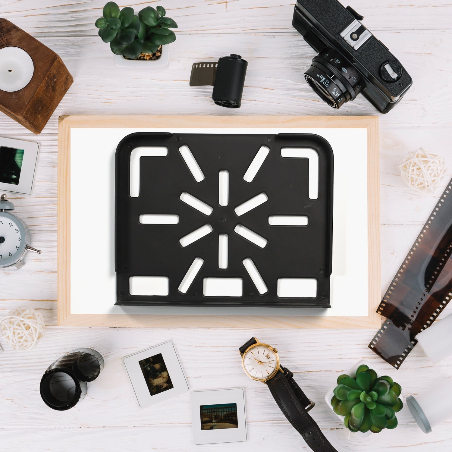 4754 Tv Setup Box Plastic Wall Mount Holder Hard Plastic Premium Quality Holder For Setup box , Dvd player & Other Device Using Stand