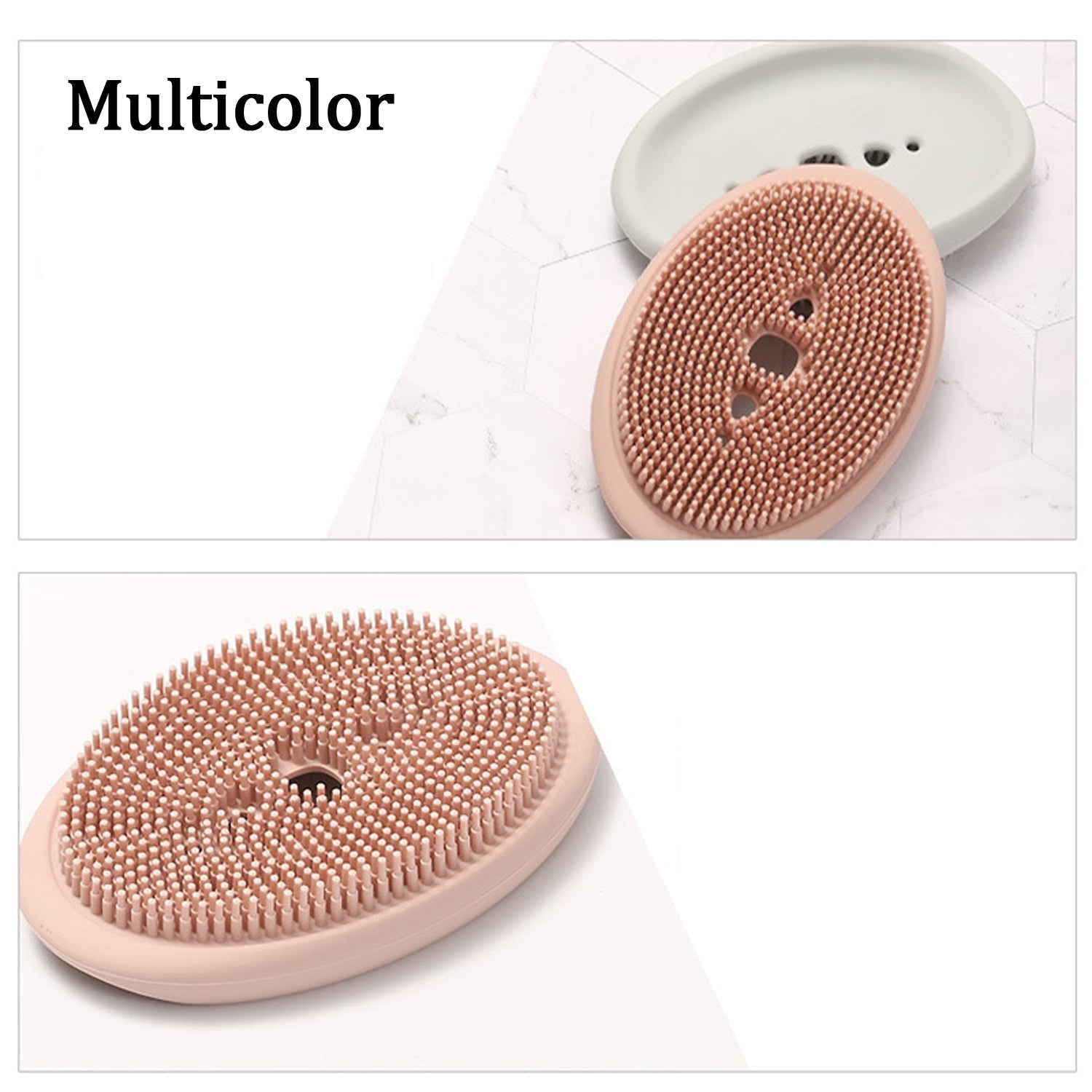 6137 2 in 1 Silicone Cleaning Brush used in all kinds of bathroom purposes for cleaning and washing floors, corners, surfaces and many more things.