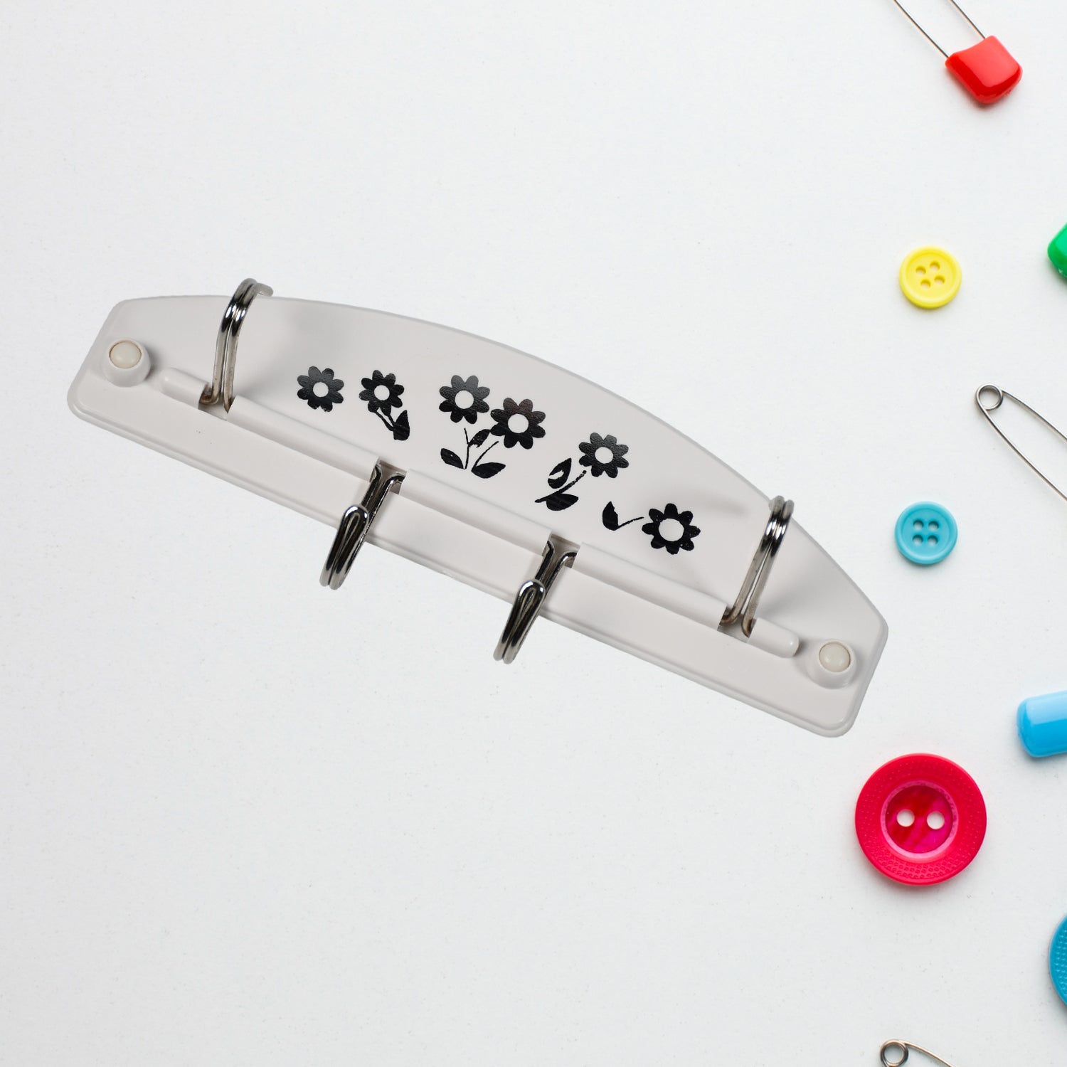 7901 Wall Adhesive Hook Hanger 4 Hooks Hanger Strong Multipurpose Hanger Hooks