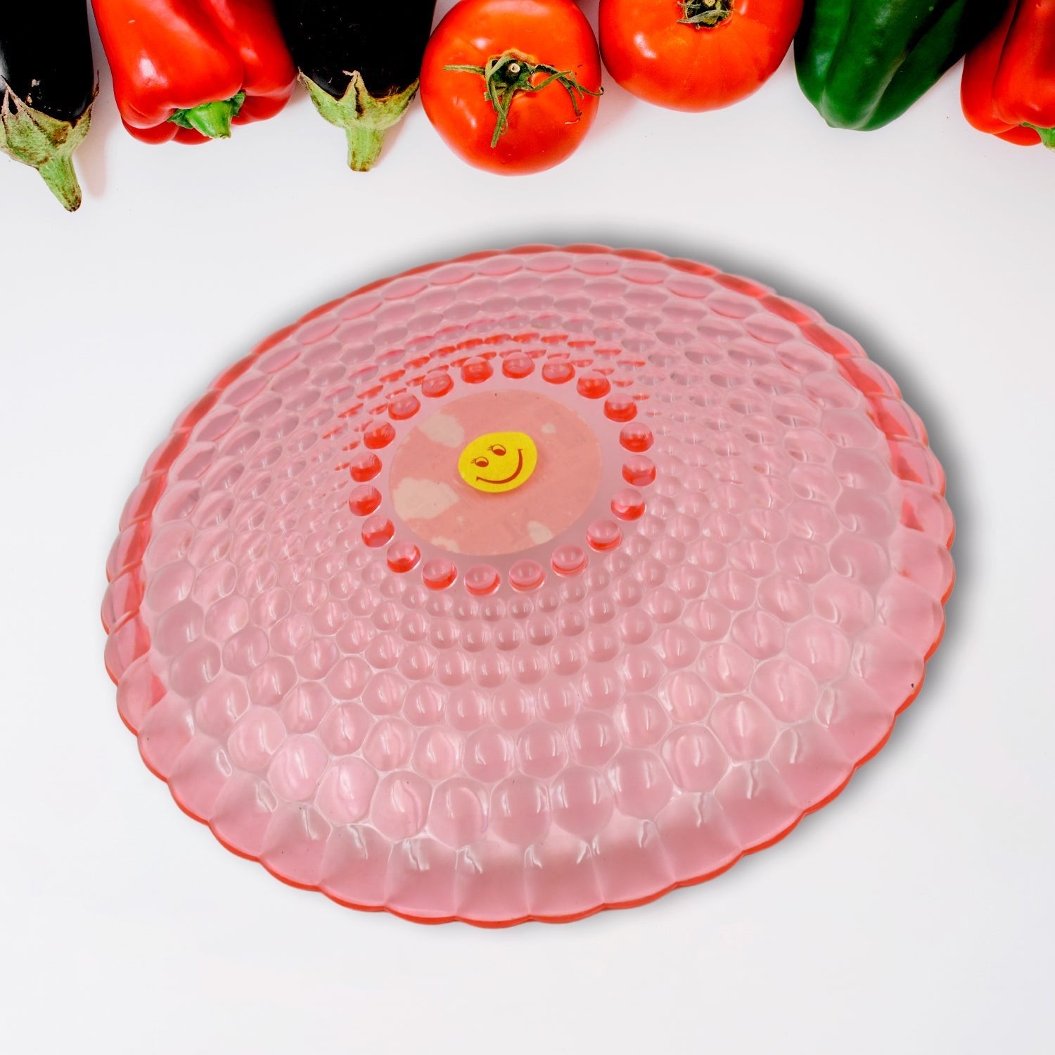Round Plastic Dinner Plate / Tray / Snacks / Breakfast Plate friendly Plastic Plate for Kids Party Supplies Birthday Holiday Party Dinnerware Supplies (1 Pc)