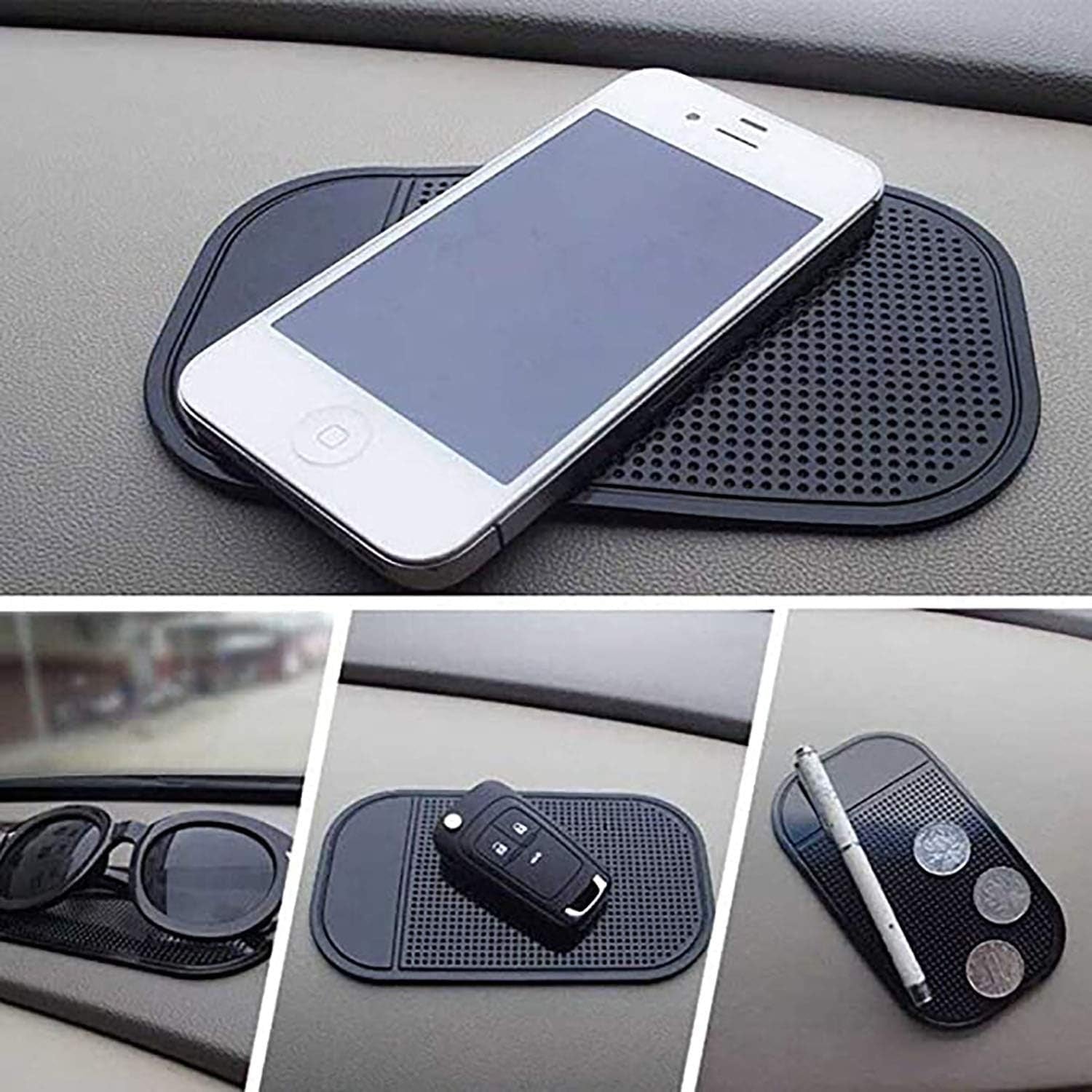 4303 Car Non-Slip Mat Car Holder, Non-Slip Mat Anti-Slip Car Gel Pads Adhesive Mat Non-Slip Mat Car Dashboard for Other Equipment such as Mobile Phones Keys Glasses (1 Pc)