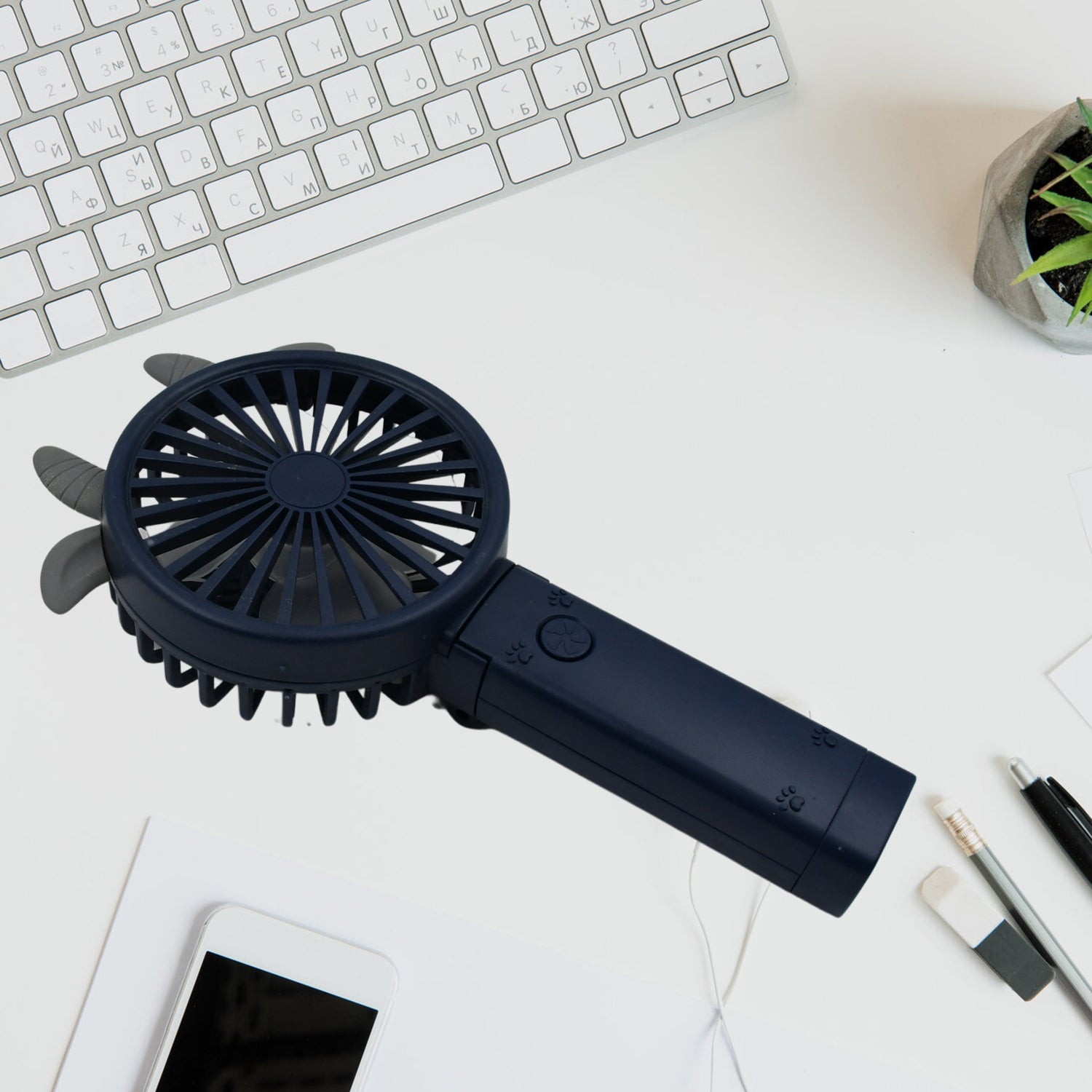 17731 Portable Small Electric Fan Handheld, USB Rechargeable Mini Student Handheld Class Personal Fan (1 Pc / Mix Color Design)