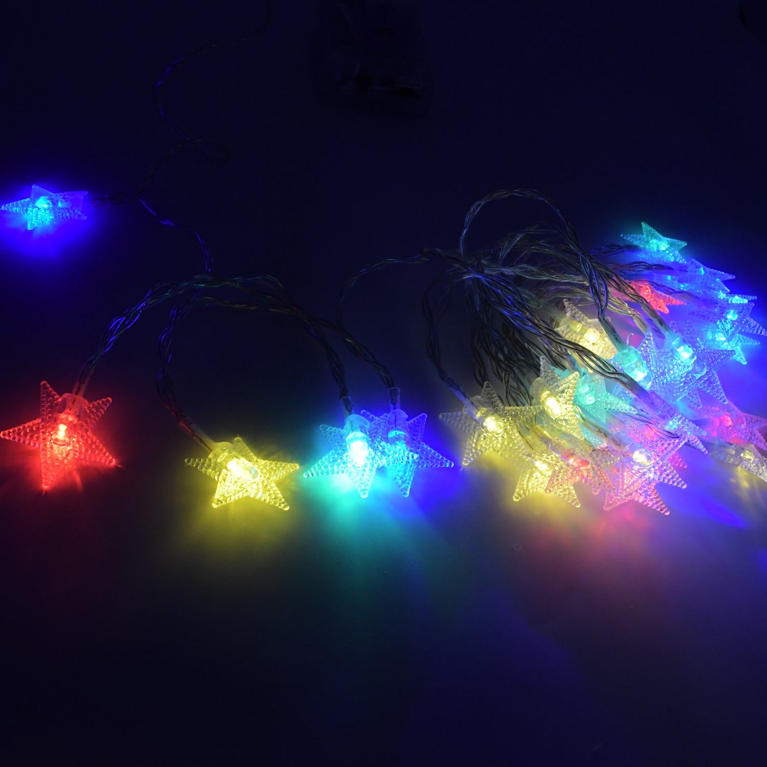 6603 28 LED / Star 3.9 Meter Star Shape Led Light Battery Operated with Flashing Modes for Home Decoration, Kids Room, Waterproof Diwali & Wedding LED Christmas Light Indoor and Outdoor Light ,Festival Decoration (Multicolor Battery Not Included 3.9Mtr)