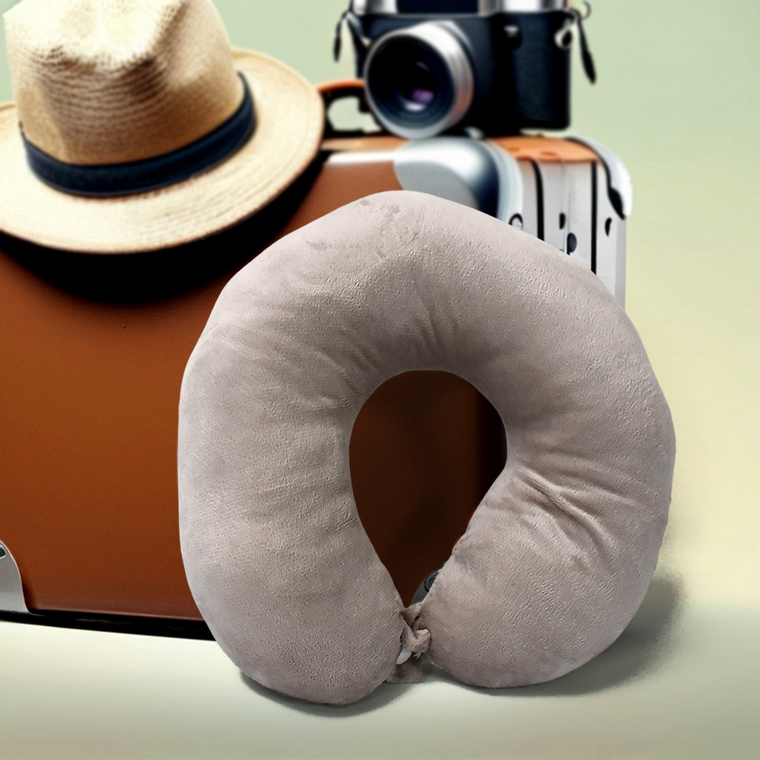 8528 Soft Neck Pillow for Car, Home, Airplane Travel, Travel Neck Pillow for Sleeping & Travel Essentials for Neck Rest Multipurpose Comfortable Head Rest Neck Holder Pillow (1 Pc)