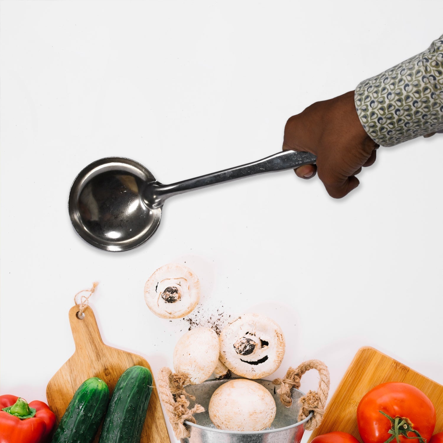 7002 Stainless Steel Kitchen Cooking Ladles, Serving Spoons Set of (1).