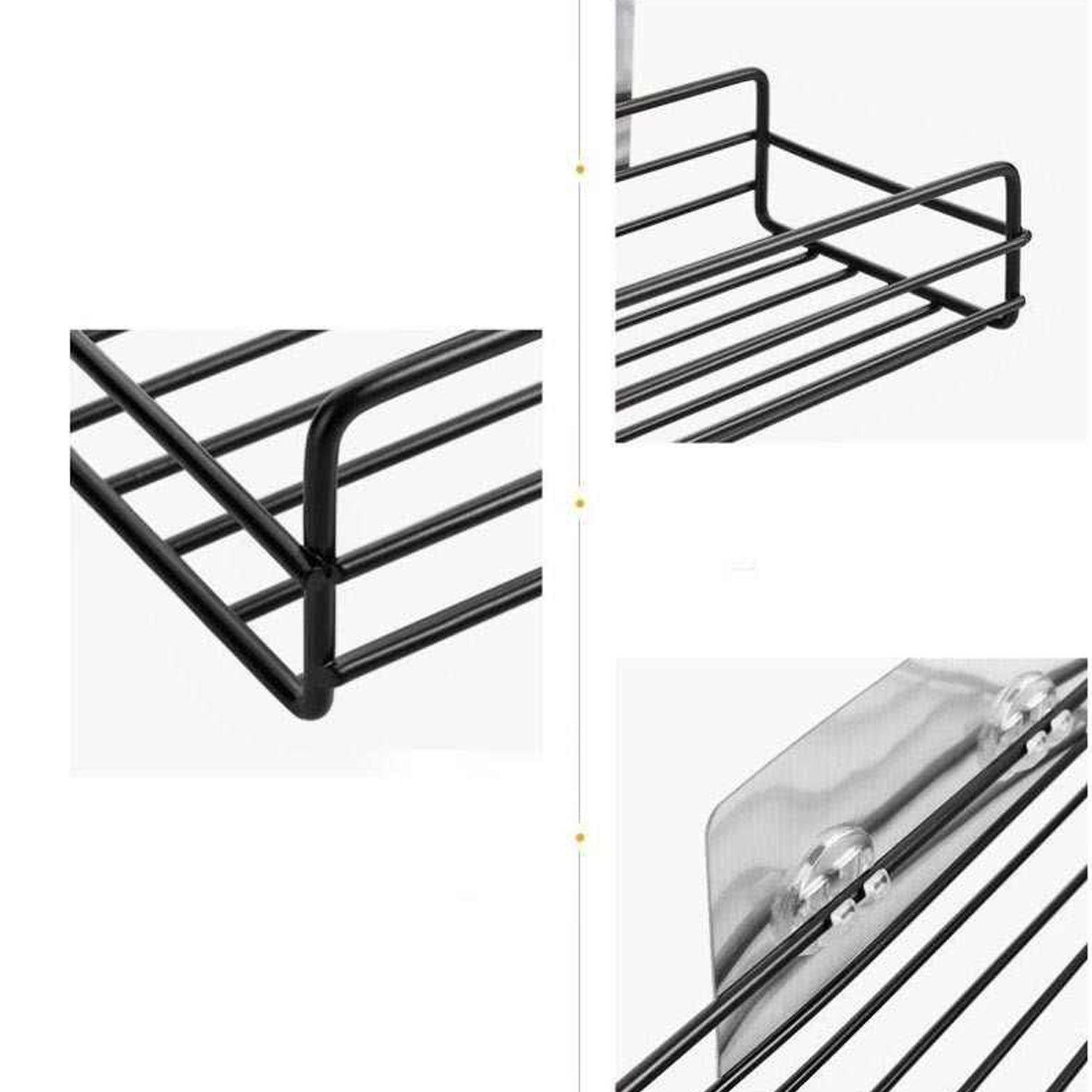 1764 Multipurpose Wall Mount Metal Bathroom Shelf and Rack for Home and Kitchen.