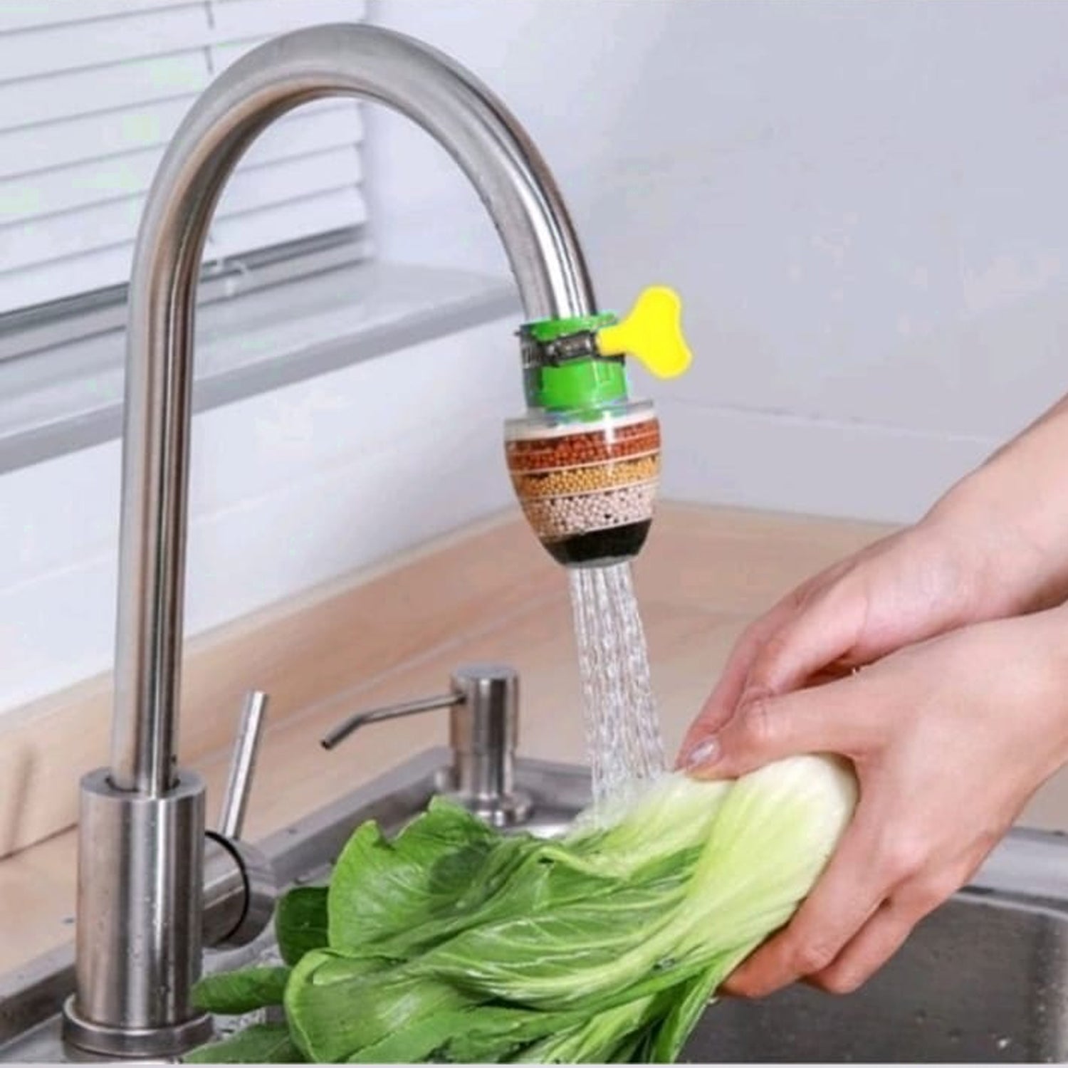 9092 Water Faucet, Clean Purifier Filter Cartridge Water Tap, Upgrade Universal Interface Faucet Filter (Six Layer Purifier)