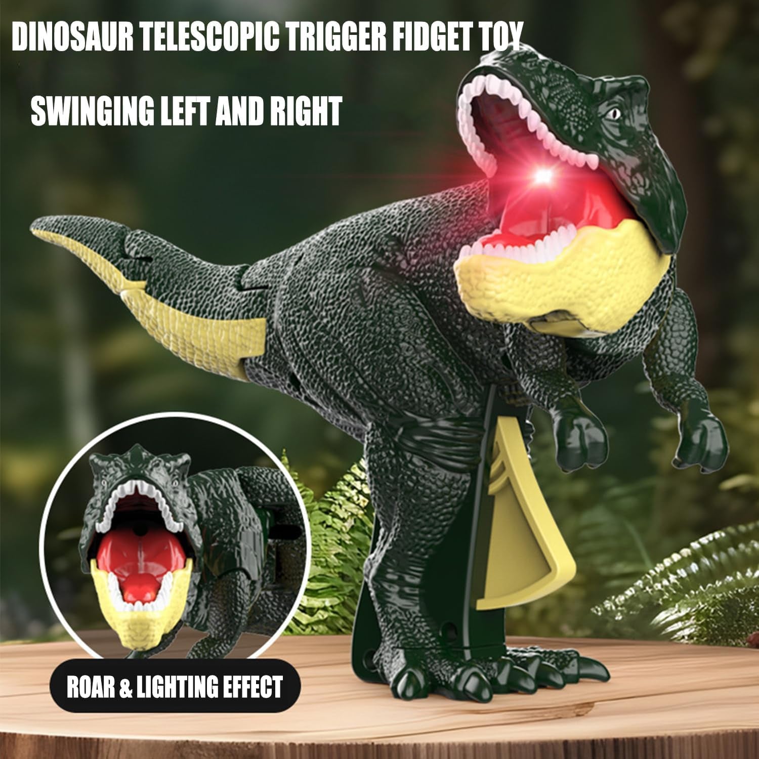 17969 Dinosaur Roaring Toys Trigger, Dinosaurs Toys with Dinosaur Sound Lighting Model Vibrating Head Moving (3 + Years / 1 Pc)