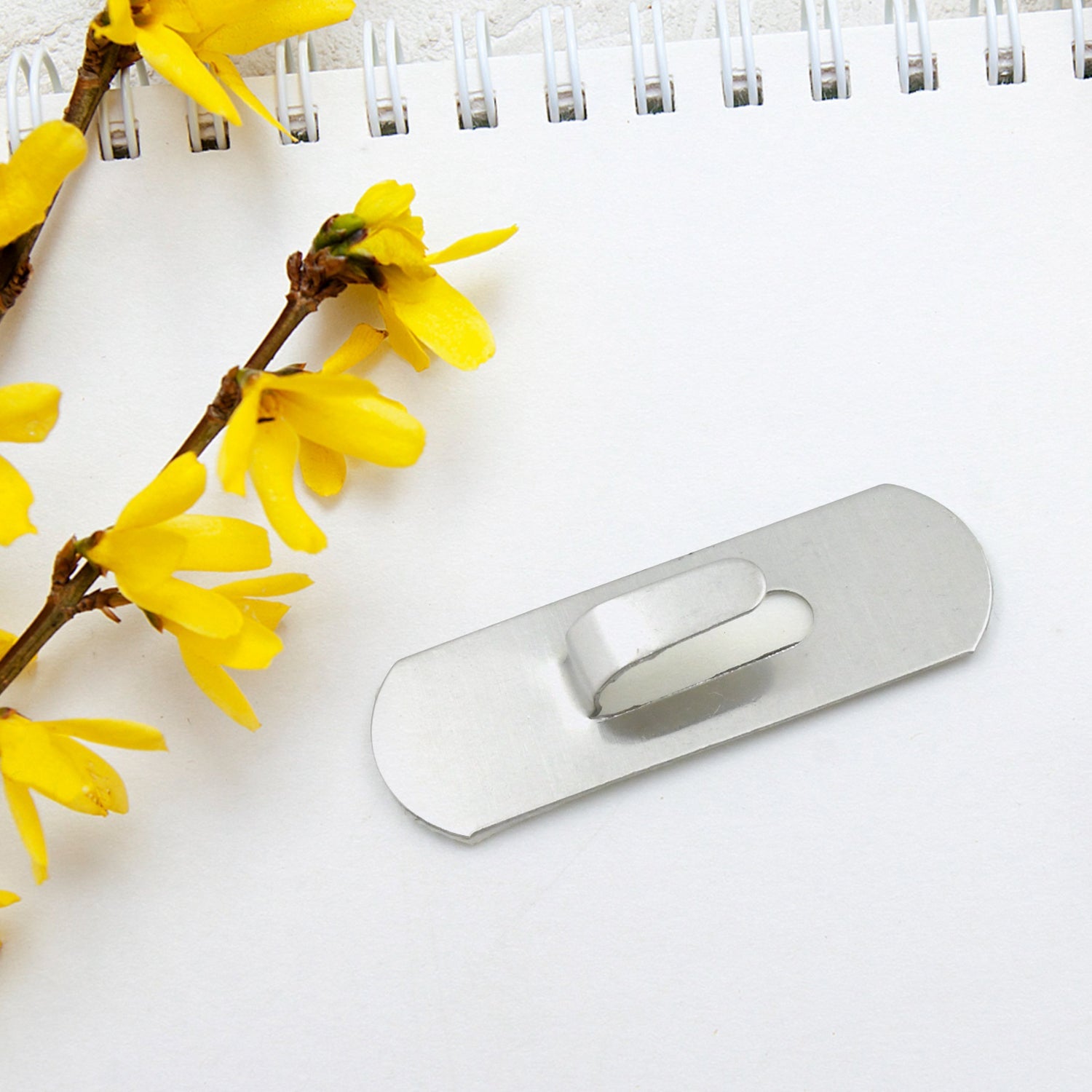 9418 Multipurpose Stainless Steel Wall hanging hook 18pc, Self Adhesive Stainless Steel Heavy Duty Wall Hooks for Hanging Clothes, Calender, Bathroom Tiles, Kitchen, Key Hange (18 Pc Set)