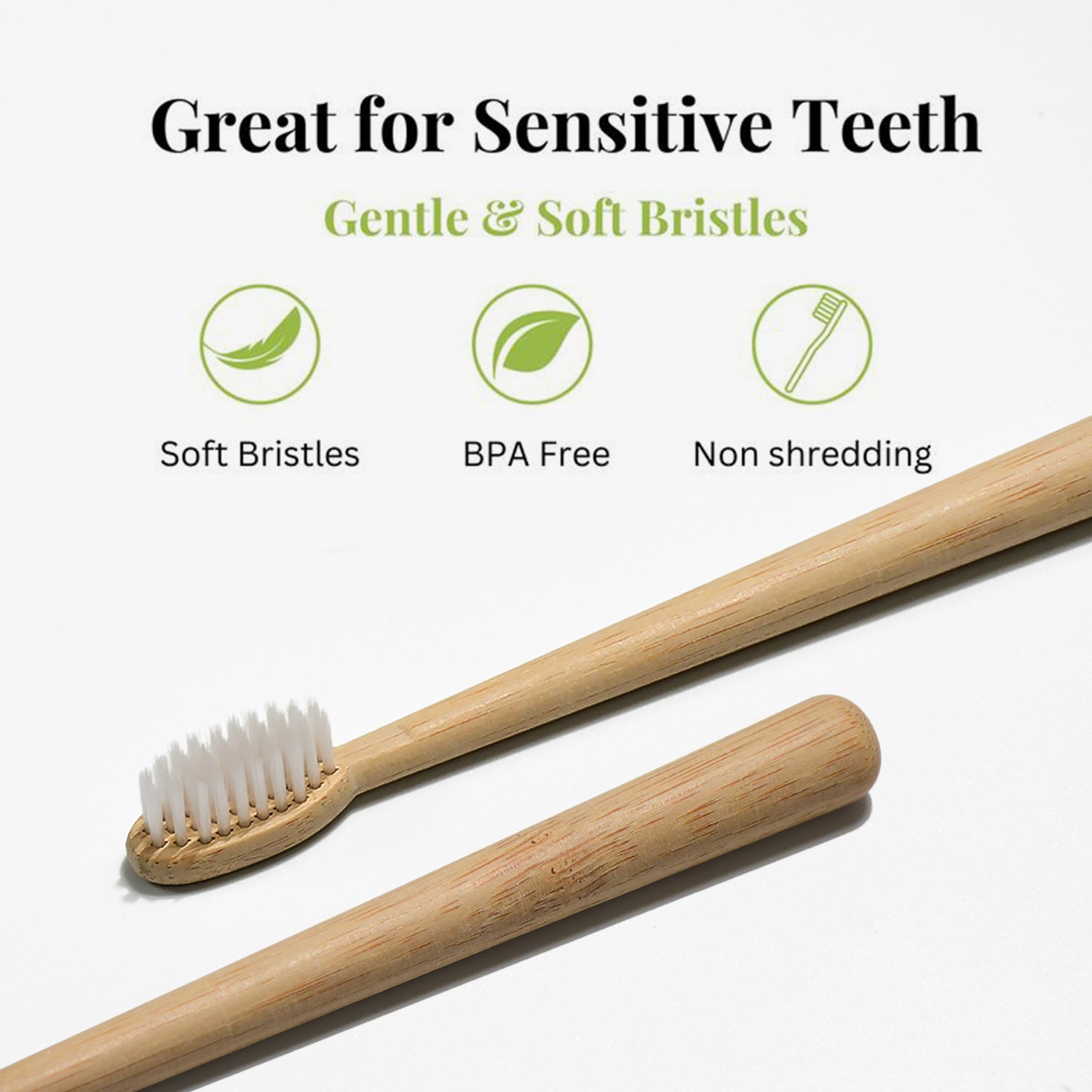 13031 Bamboo Wooden Toothbrush Soft Toothbrush Wooden Child Bamboo Toothbrush Biodegradable Manual Toothbrush for Adult, Kids (15 pcs set / With Round Box)