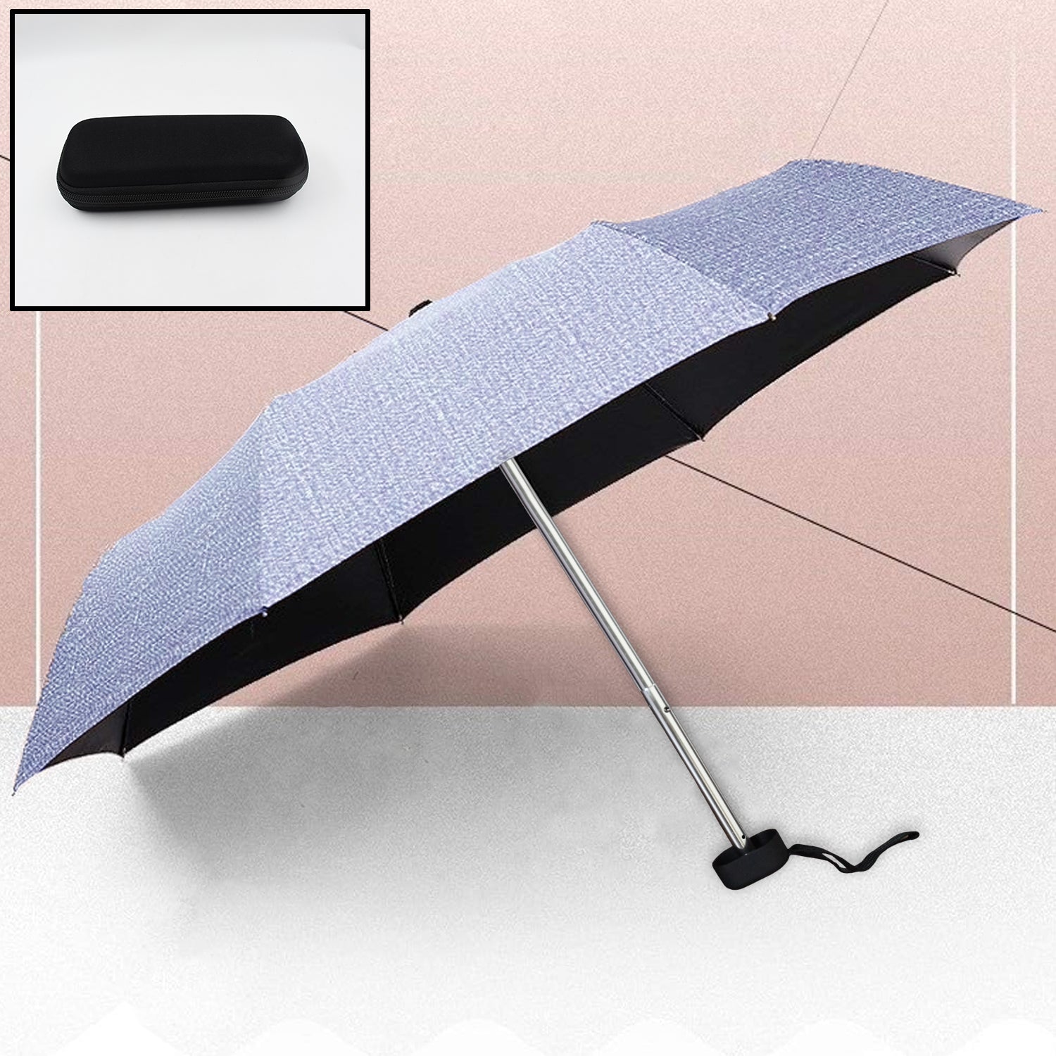8562 3-Fold Umbrella Summer Sun and Rain Protection Foldable Cute Umbrella || UV Protection Rain Sun Umbrella || Travel Accessories || Umbrella for Children, Girls, and Boys (1 Pc / With Zip Case)