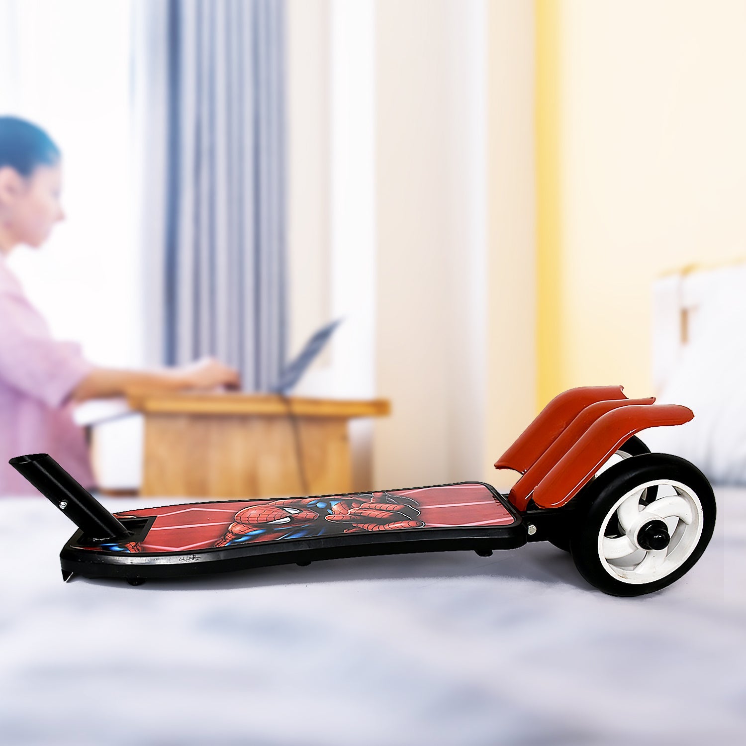 Basic Kids Ride On Leg Push Scooter for Boys and Girls (4 - 8 Years Old Kids) Foldable Scooter Cycle with Height Adjustment for Boys and Girls Multicolor (1 Pc / 2 & 3 Wheel)