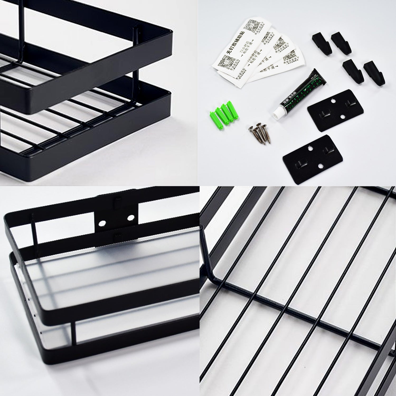 4924 35cm Metal Space Saving Multi-Purpose Kitchen Spice Rack Storage Organizer Shelf Stand .