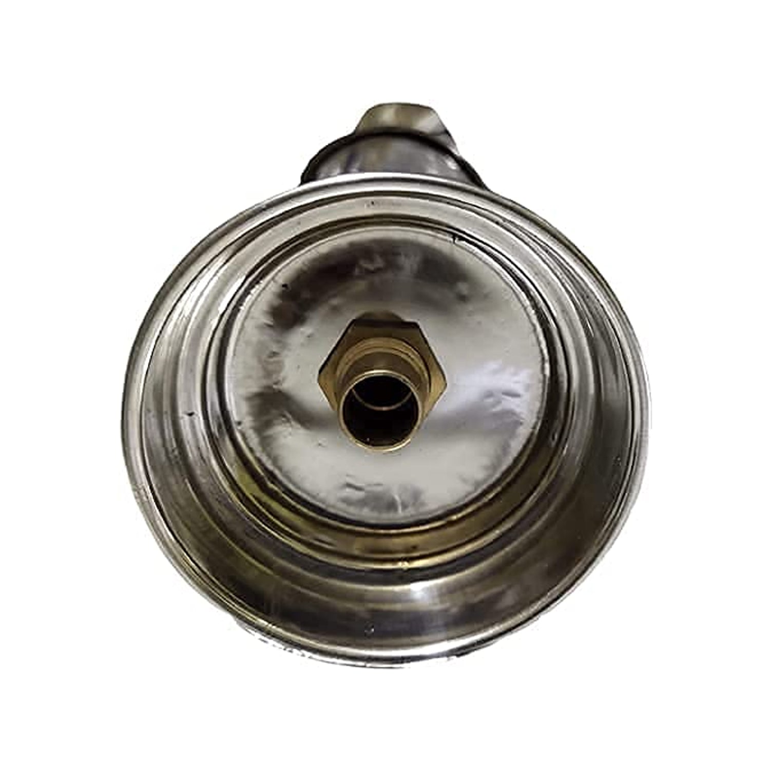 5311 Puttu Maker with Steamer Plate, Metal Stick, Black Plastic Handle, Silver Lid, Puttu Maker Set To Use with Pressure Cooker Top, Food Grade Stainless Steel