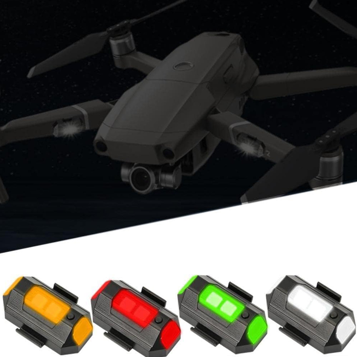 7497 Mini LED Strobe Lights, Waterproof Lights, Lightweight RGB LED Lights Drone Strobe Lights Veicle Anti-Collision Strobe Light Bike Motocycle Lights USB Recharge Multi-colors