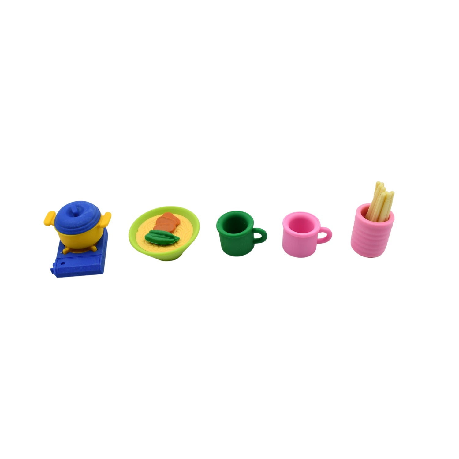 4574 Kitchen Appliances Shape Eraser, Mini Eraser Simulated Cookware Creative Cute Novelty Eraser, Children Day, Birthday Return Gifts for Kids, Childrens, Boys, Girls Kitchen Utencils Set Shaped Erasers Set Pack of 6