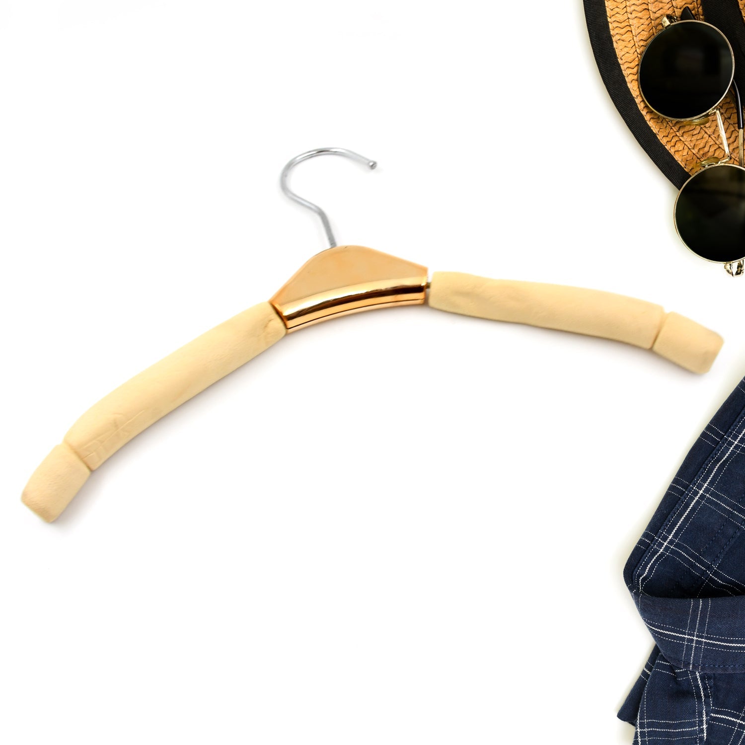 Solid Sponge Hanger Non-Slip Hanger Home No Trace Clothes Hanging Pants Clip Clothing Store Hangers, Clothes Hanger for Closet Wedding Dress Women, Men, Children Clothing (1 Pc / Mix Color)