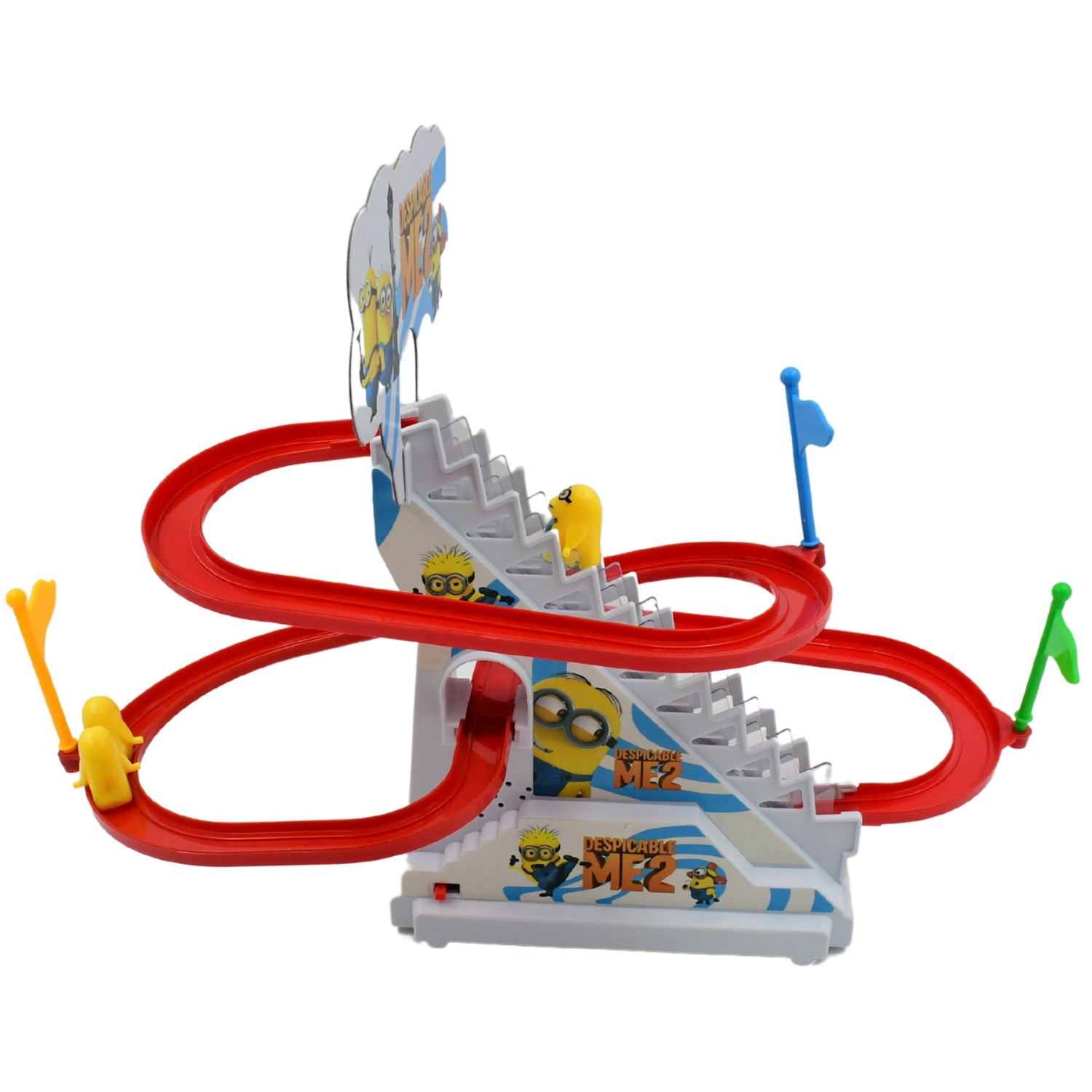 4480 Ducks Climb Stairs Toy Roller Coaster, Electric Duck Chasing Race Track Set, Fun Duck Stair Climbing Toy with Flashing Lights Music and 3 Ducks, Small Ducks Climbing Toys