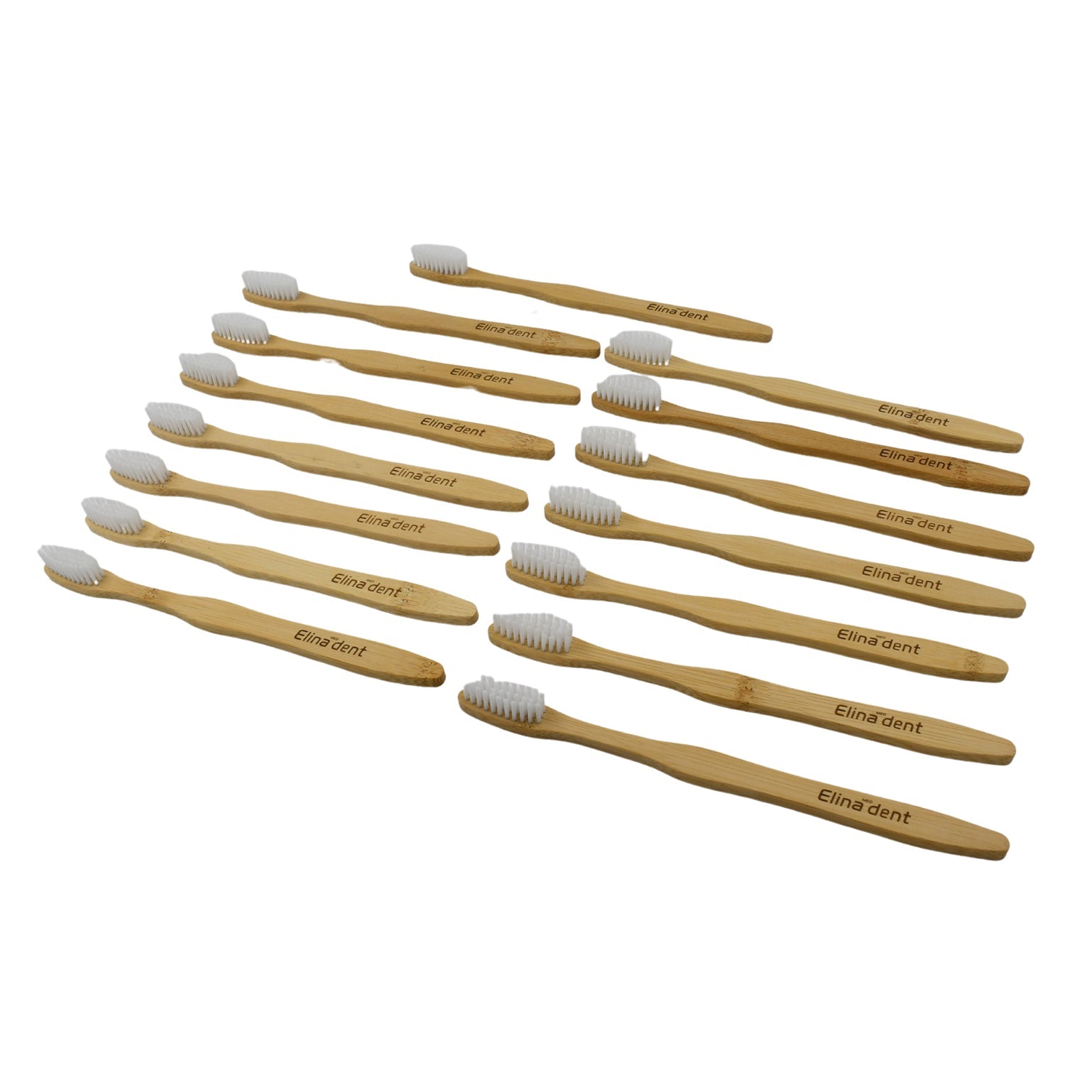 13079 Bamboo Wooden Toothbrush Soft Toothbrush Wooden Child Bamboo Biodegradable Toothbrush, Manual Toothbrush for Adult, Kids (15 pcs set / With Round Box)