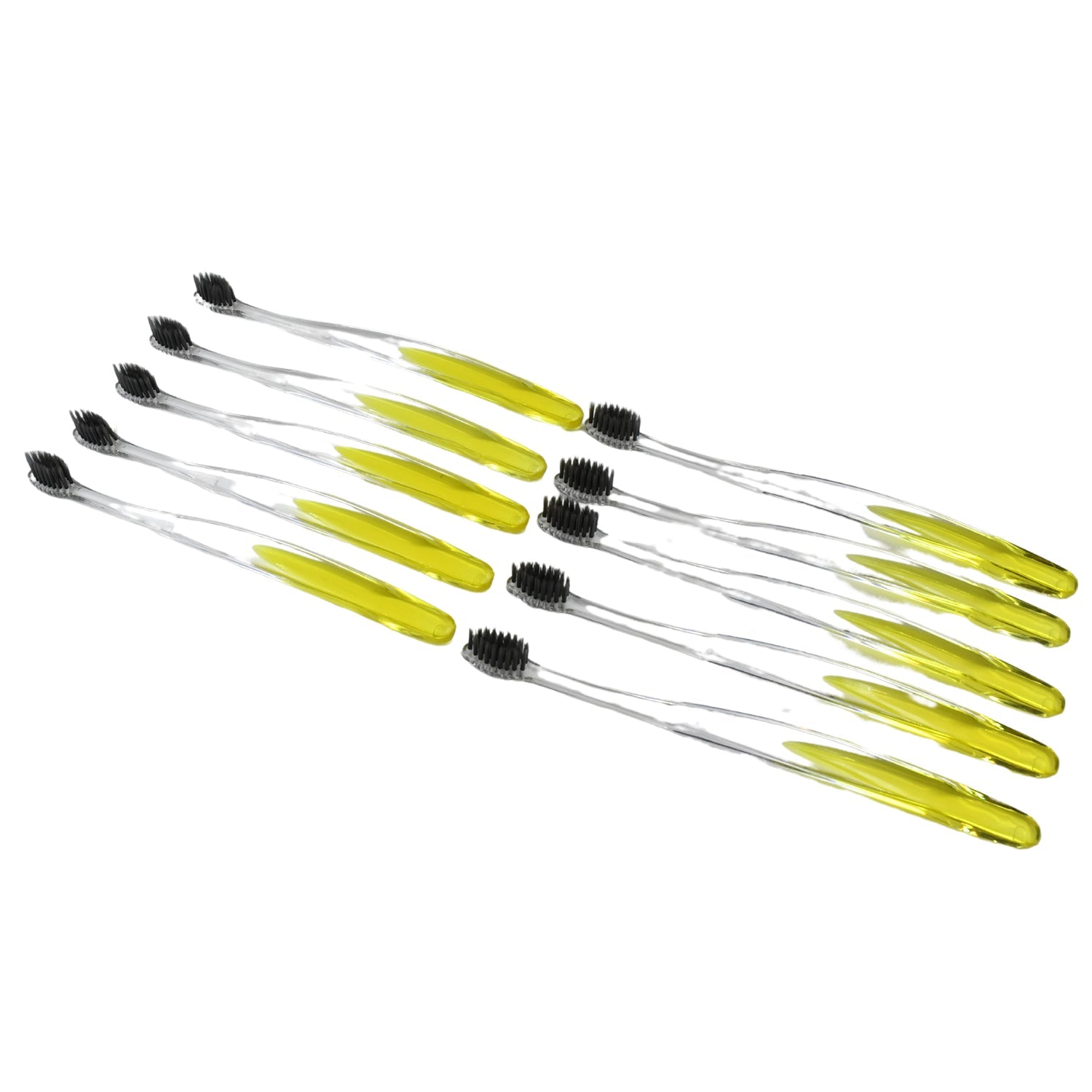 13078 Premium Plastic Toothbrush With Plastic Round Box for Men and Women, Kids, Adults Plastic Toothbrush (10 pcs Set)