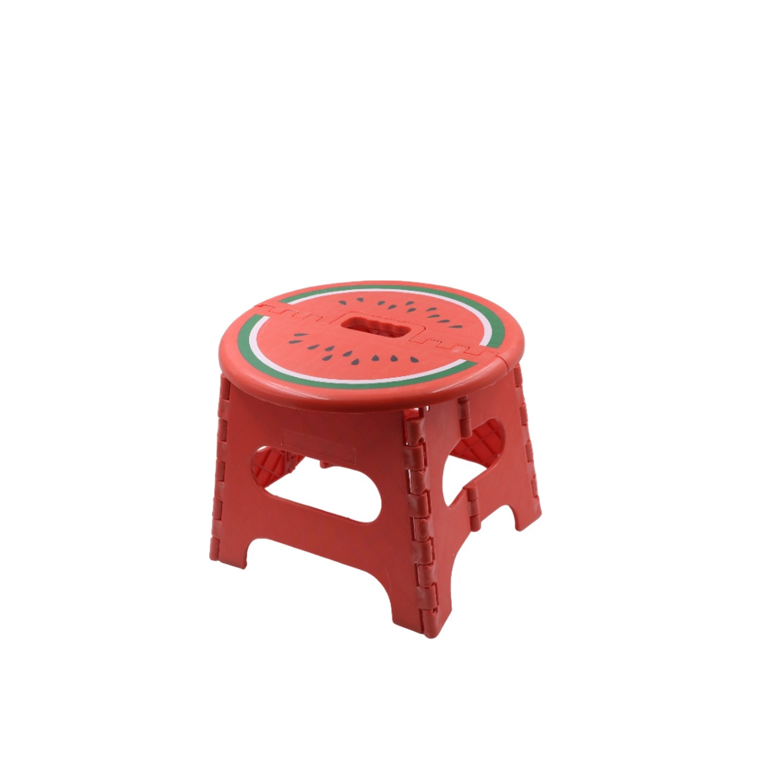 4365 Mix Color Creative Thickening Folding Stool, Fruit Pattern Plastic Low Stool for Kindergarten Small Bench Hinge Handle Design,Learn Game Children's Kids Table Indoor Household Children's Chair Lightweight