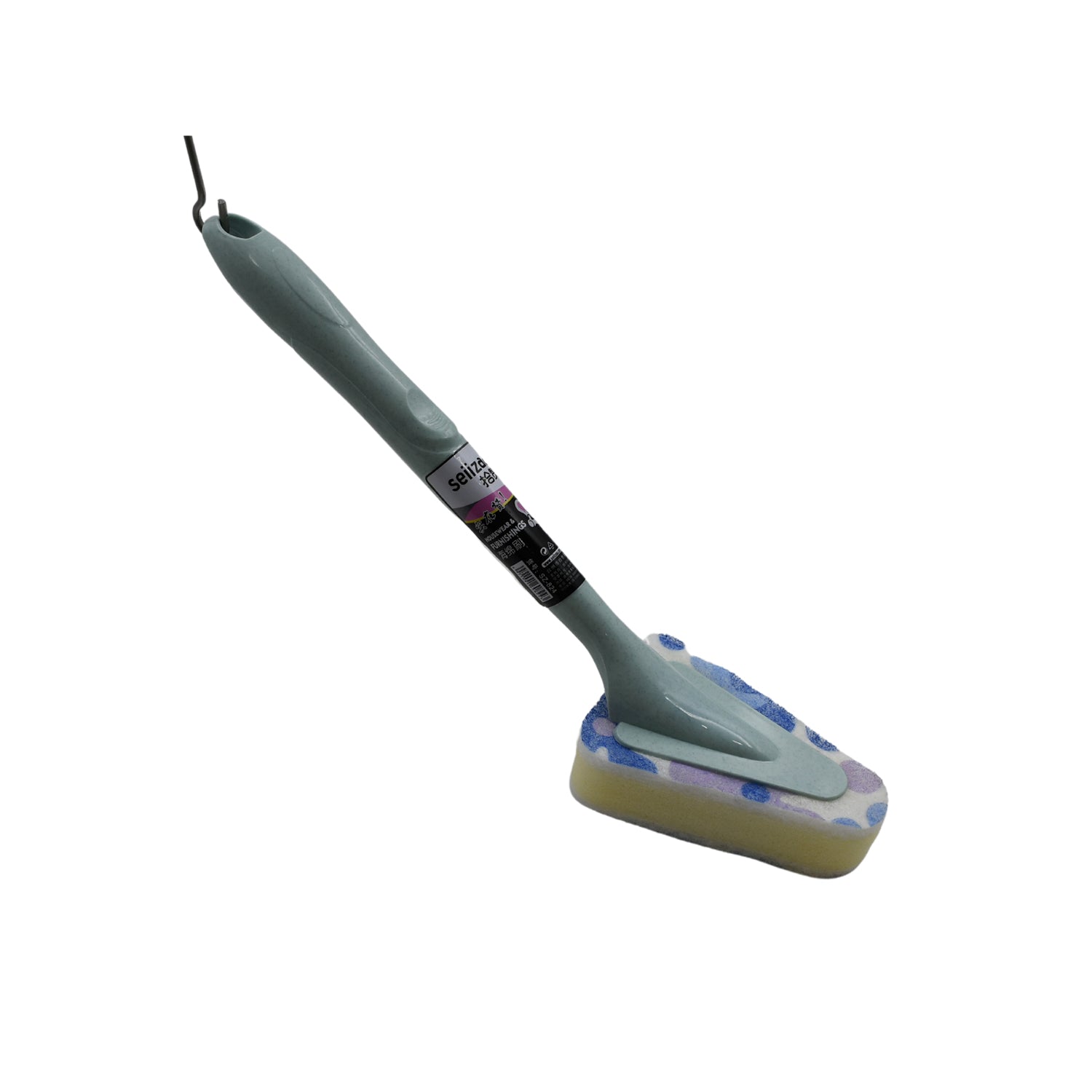 7223 Cleaning Supplies Kitchen Handle Universal Triangular Sponge Multifunctional Bathroom Brush Long Handle Kitchen , Dining & Bar