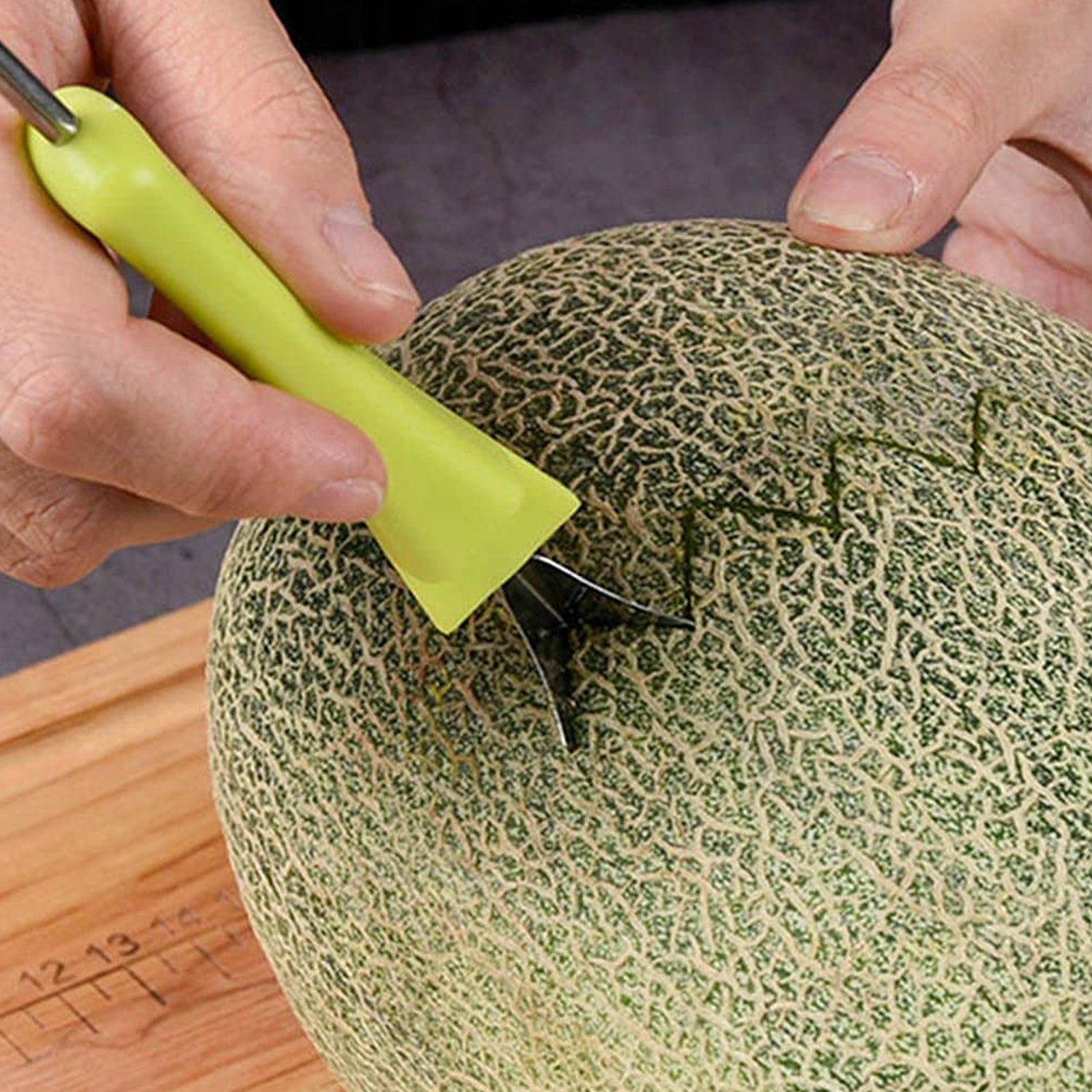 2606 4 in 1 Stainless Steel Melon Baller Seed Remover, Sorbet Dessert Ball Spoon, Fruit Digging Spoon, Double Sided Fruit Scooper, Watermelon Baller Scoop