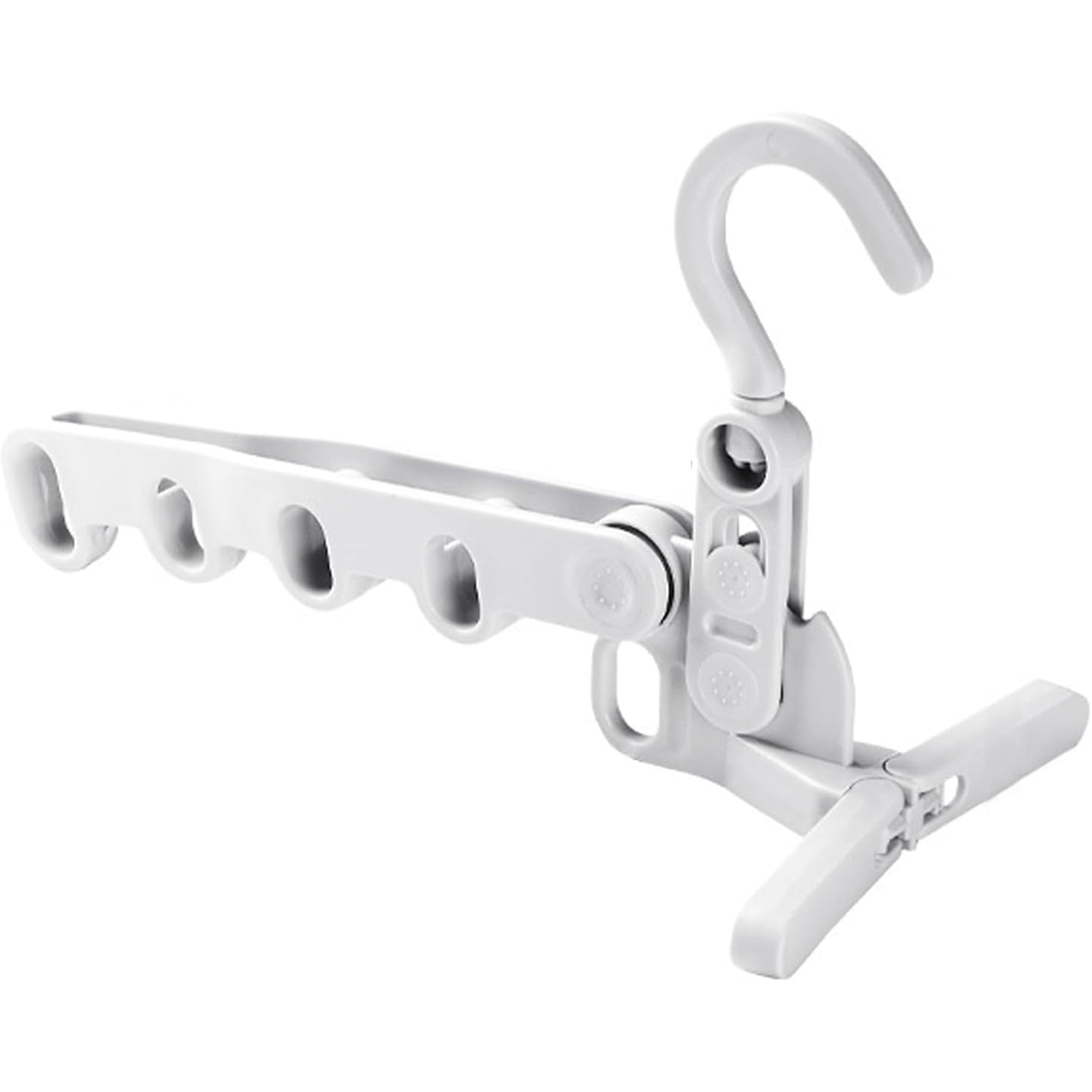 13049 5 holes foldable clothes Hanger, travel clothes hanger, multifunctional clothes hanger, space-saving wall holder, clothes rack, robust clothes hanger for travel, indoors.