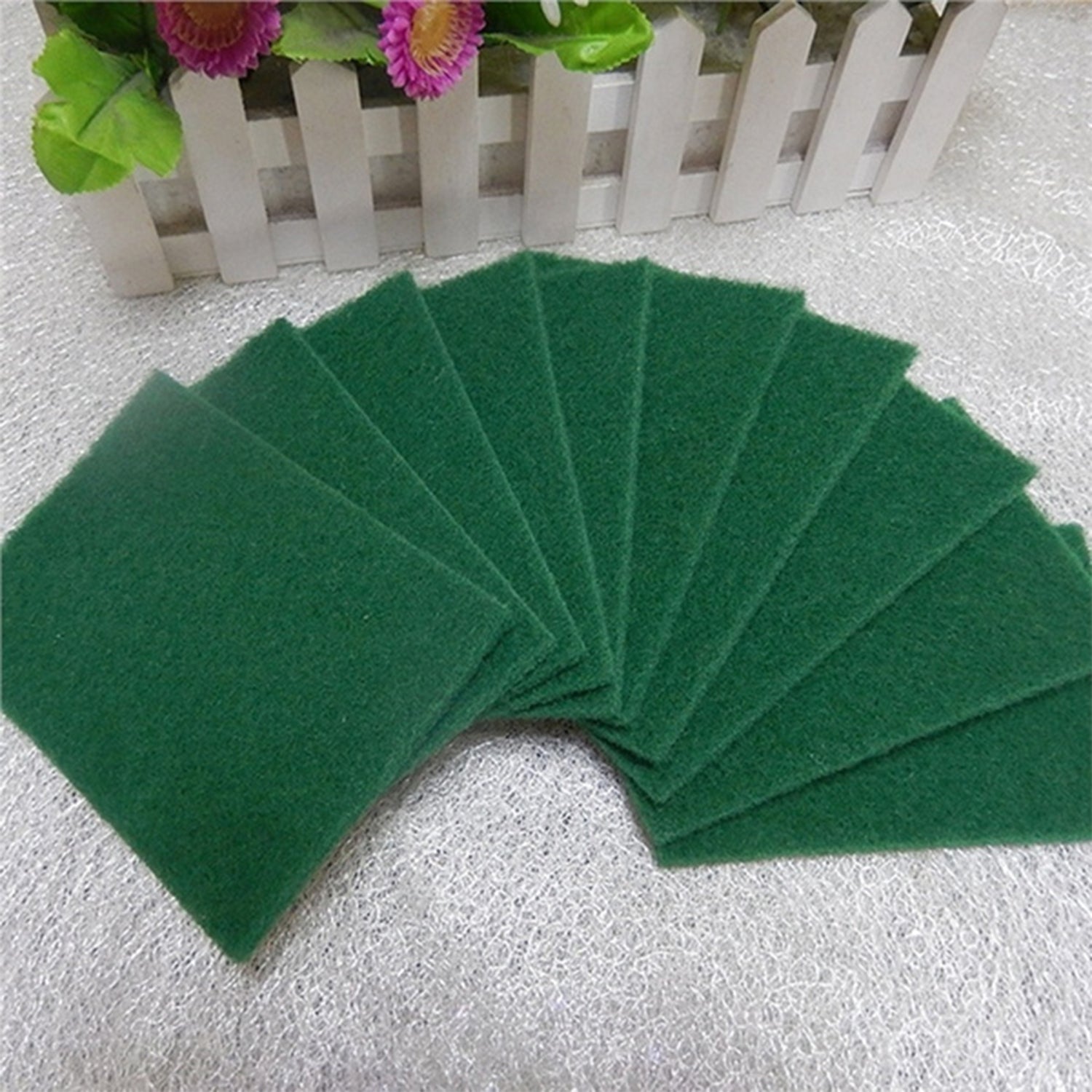 3410 Scrub Sponge Cleaning Pads Aqua Green 10PCS
