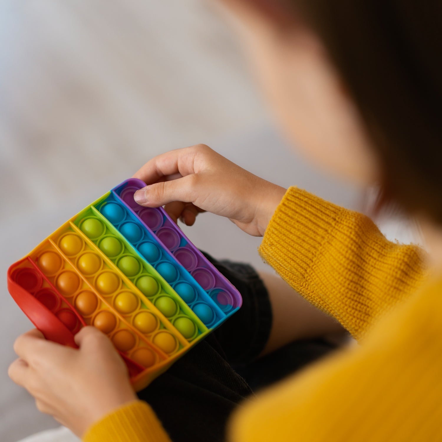 4478 Square Popit Toy Special Needs Silicone Stress Relief Toy For Kids & Adult All Use Toy