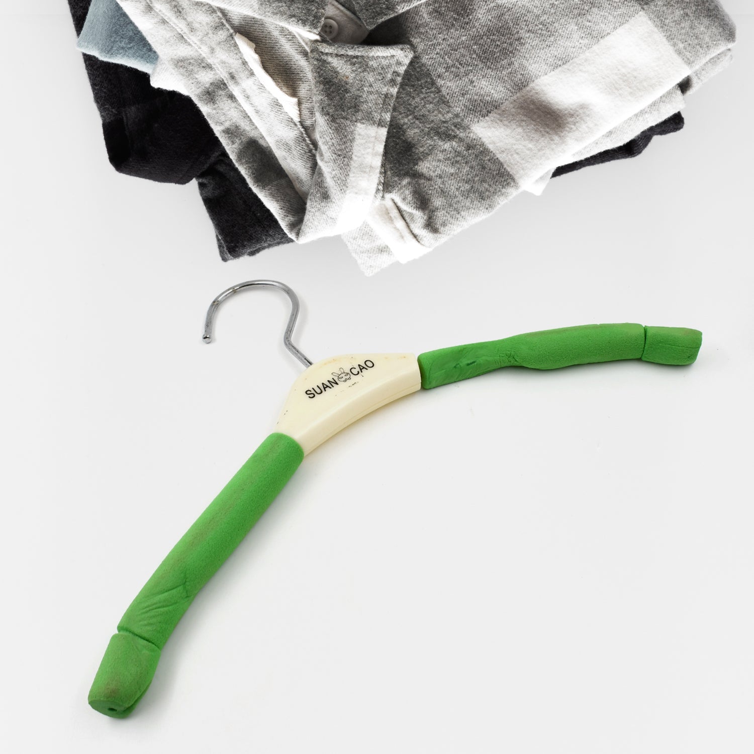 Solid Sponge Hanger Non-Slip Hanger Home No Trace Clothes Hanging Pants Clip Clothing Store Hangers, Clothes Hanger for Closet Wedding Dress Women, Men, Children Clothing (1 Pc / Mix Color)