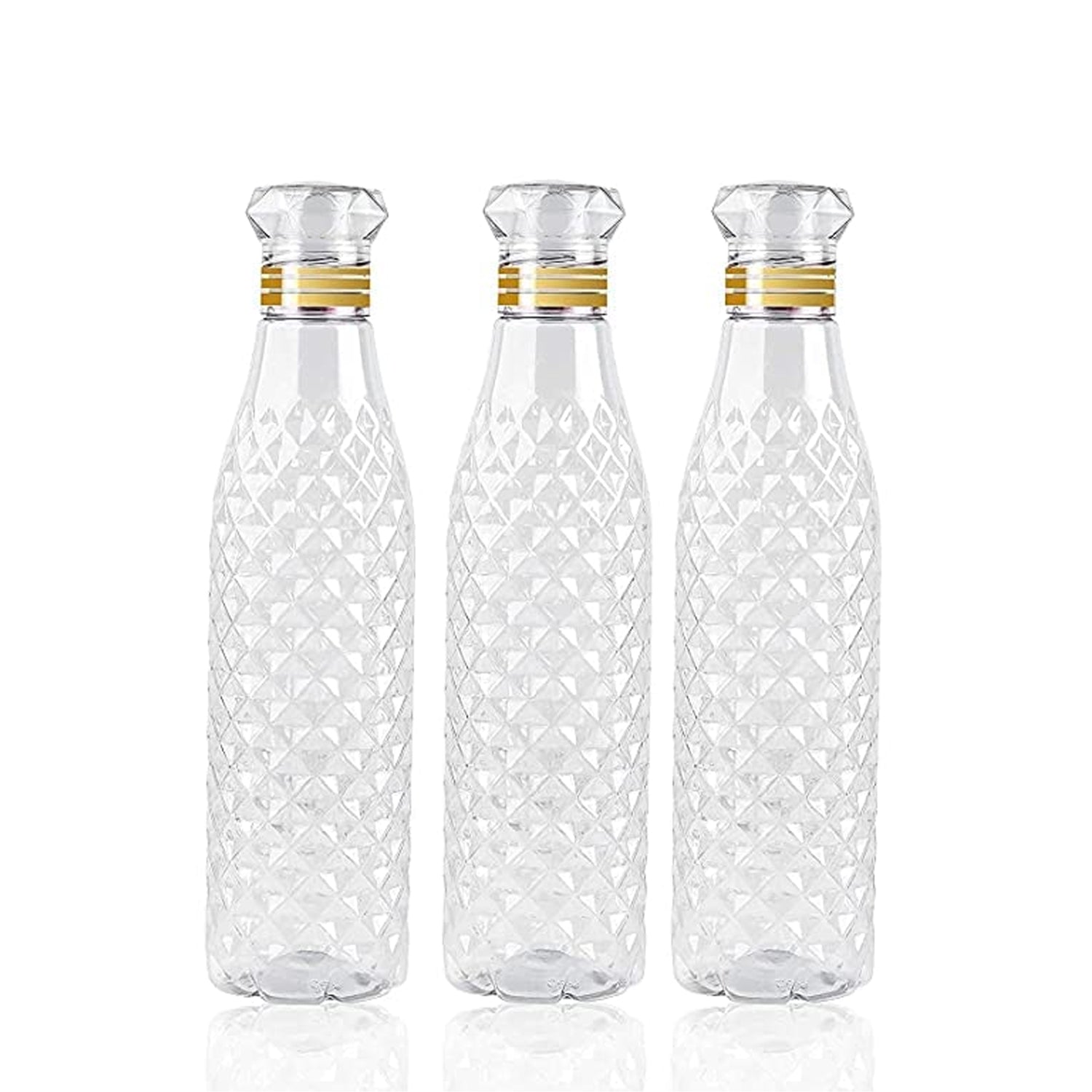 7116 Water Bottle With Diamond Cut Used By Kids, Children's ( 3 pcs )