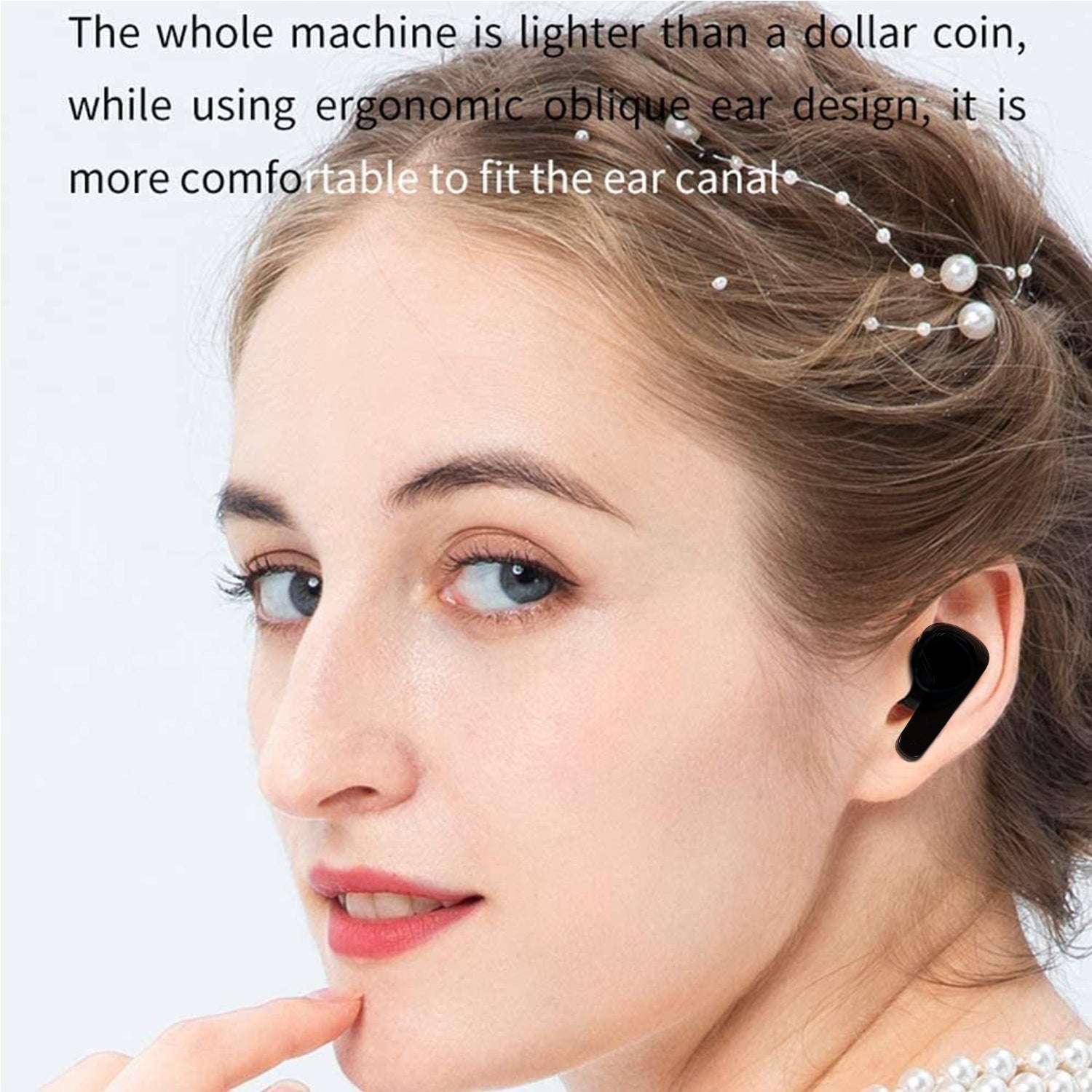 6705 Earphones, with touch control, Black Bluetooth M12 Max Wireless Technology Stereo Sound made with High-end Material