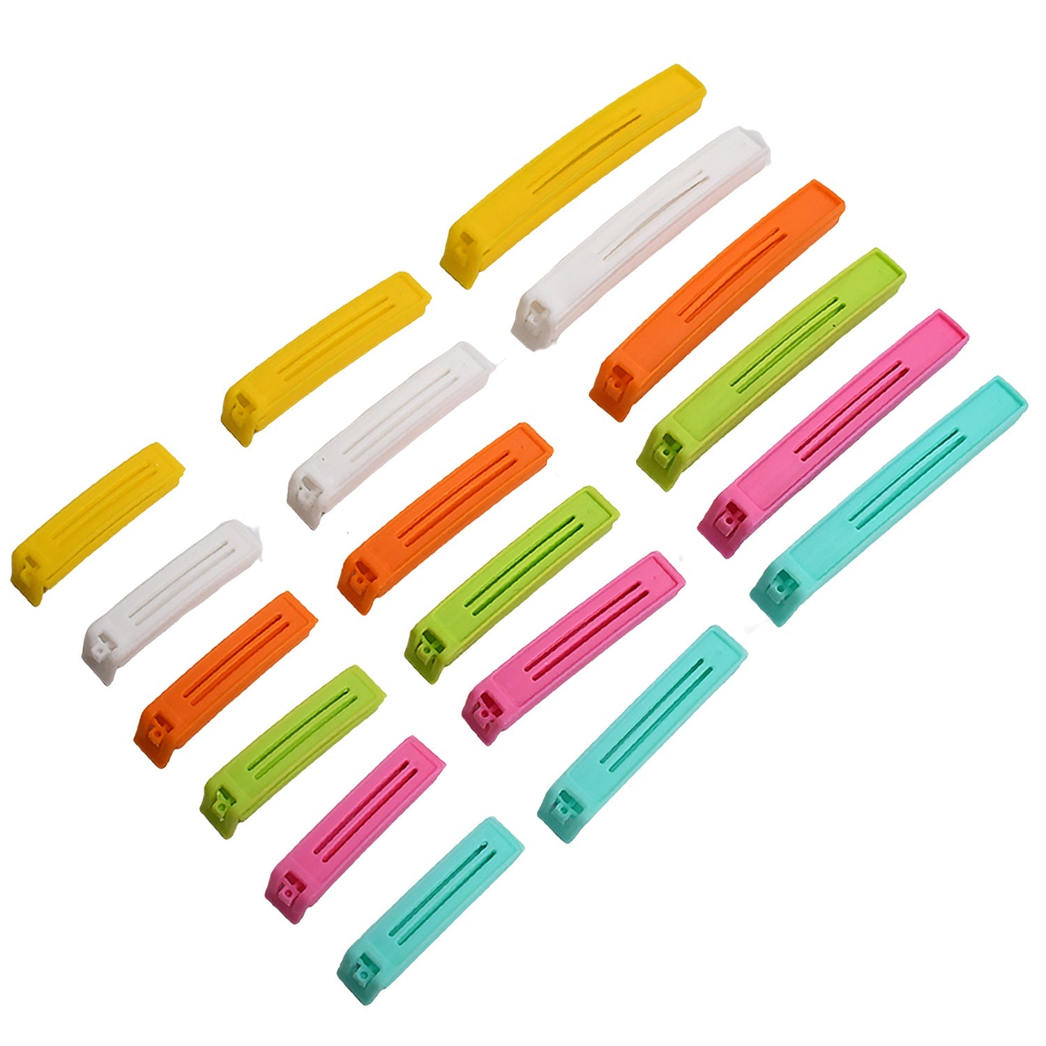 7028 Food, Snack Pouch Bag Clip Sealer for Keeping Food Fresh for Home Kitchen | Plastic Camping Snack Air Tight Seal Bag Clips |Packet Vacuum Sealers Clip| (18 Pc Set)