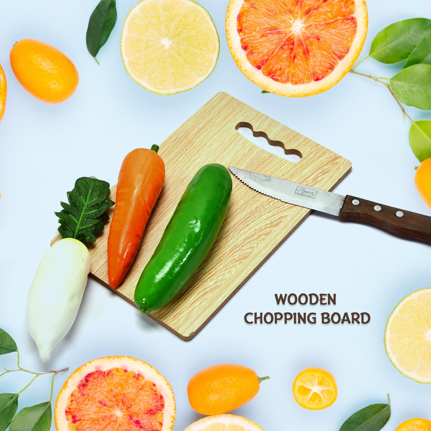 7122 Wooden Chopping Board For Vegetable Cutting & Kitchen Use