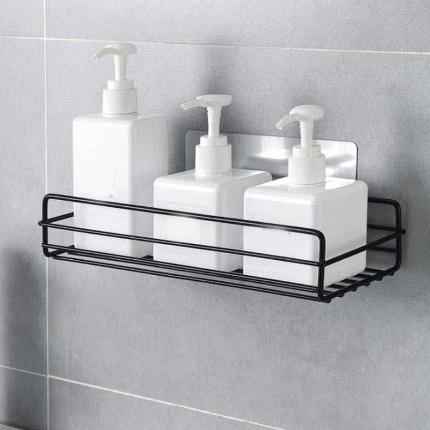 1764 Multipurpose Wall Mount Metal Bathroom Shelf and Rack for Home and Kitchen.