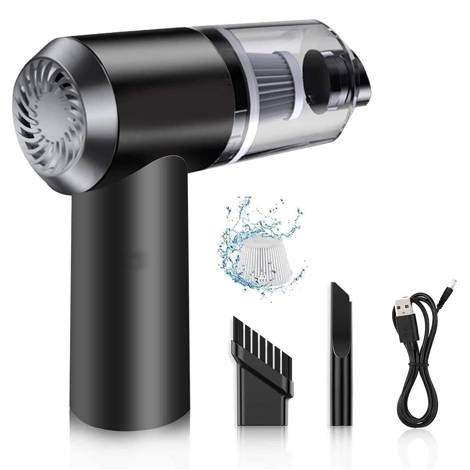 7370 Vacuum Cleaner Dust Collection 2 in 1 Car Vacuum Cleaner 120W High-Power Handheld Wireless Vacuum Cleaner Home Car Dual-use Portable USB Rechargeable