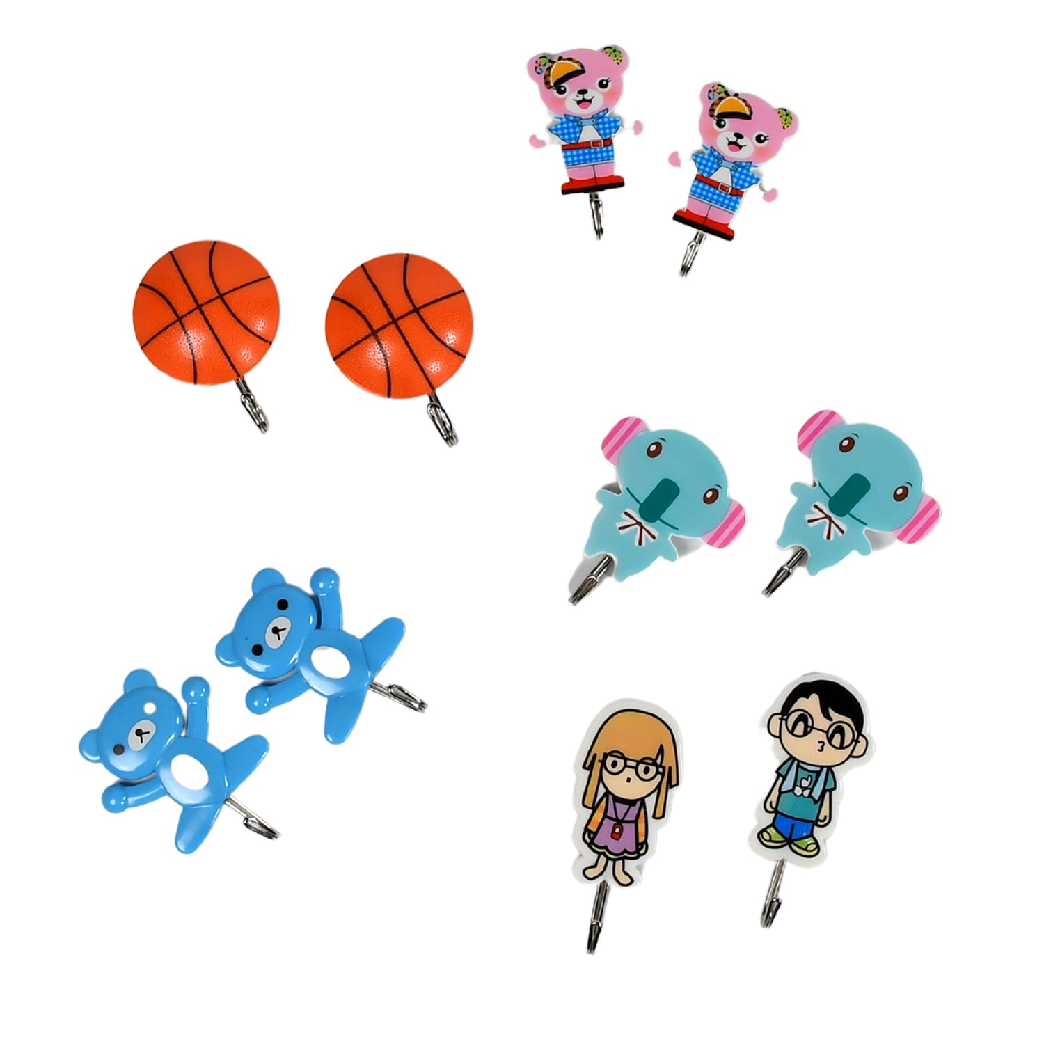 4497 Mix Design Strong Adhesive Hook Wall Hooks High Quality Premium Hook For Home , Office , & Multiuse Hook ( Set of 10 )